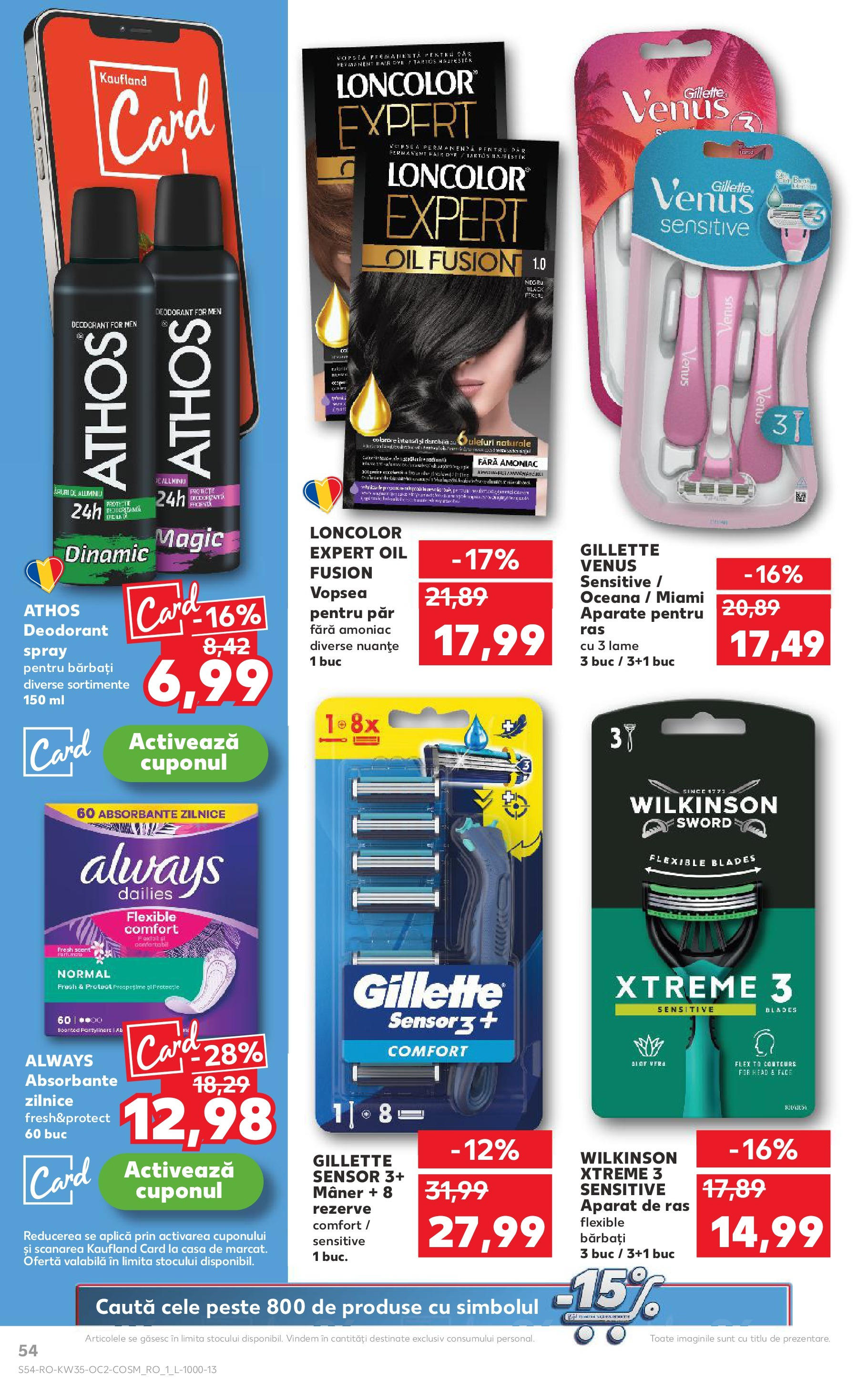 Catalog Kaufland 27 August - 1 Septembrie 2025 | Pagina 54 | Produse: Aparat De Ras, Vopsea, Pește, Absorbante