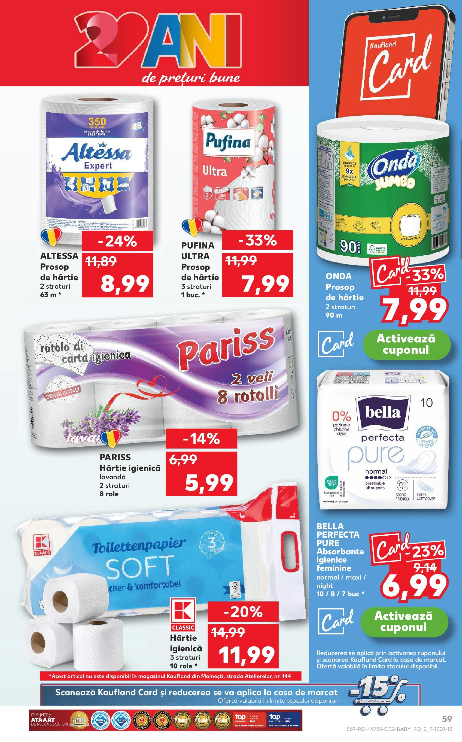 Catalog Kaufland 27 August - 1 Septembrie 2025 | Pagina 59 | Produse: Role, Absorbante