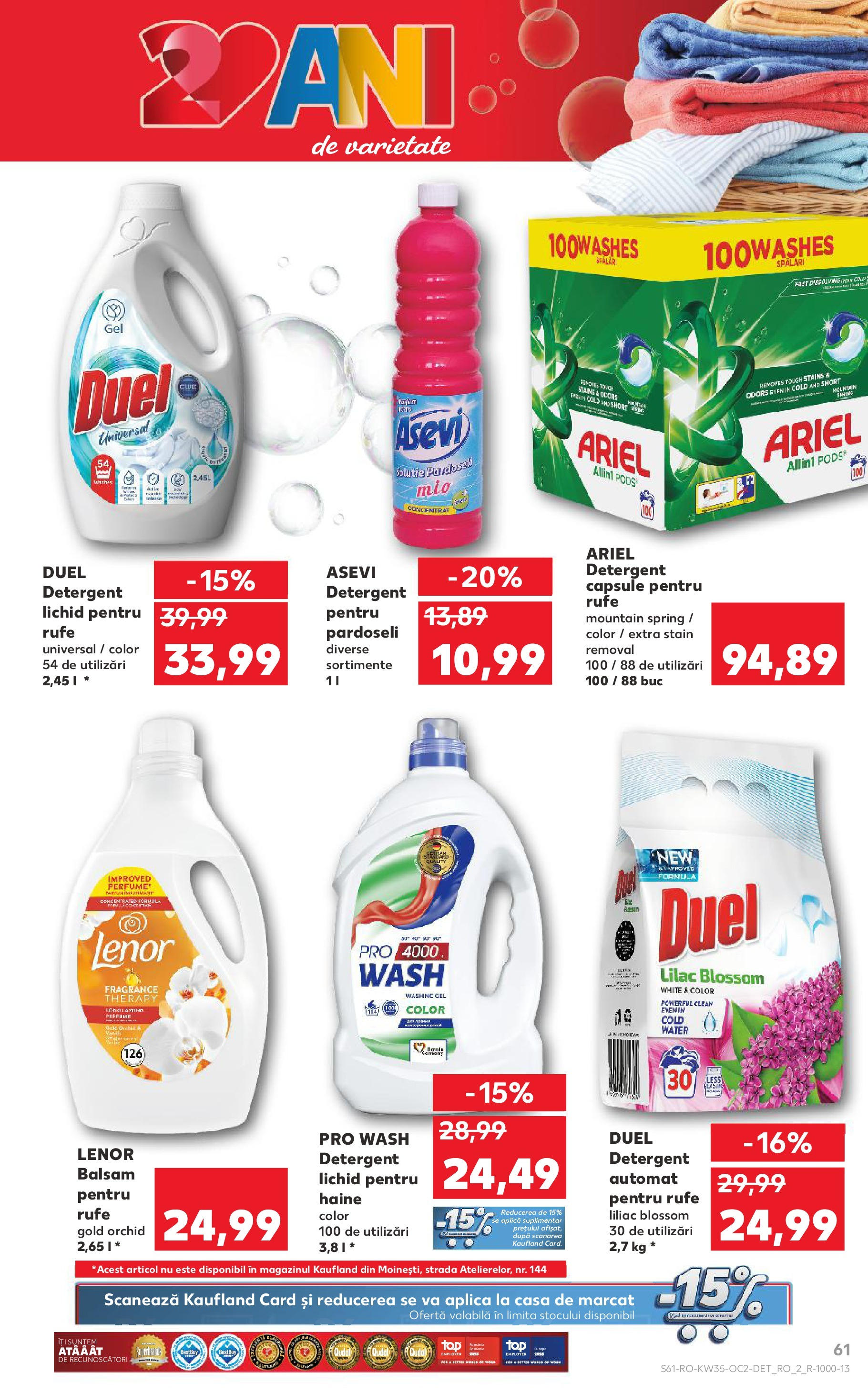 Catalog Kaufland 27 August - 1 Septembrie 2025 | Pagina 61 | Produse: Pomelo, Kedi Ödül Oyuncakları, Yorgan, Detergent