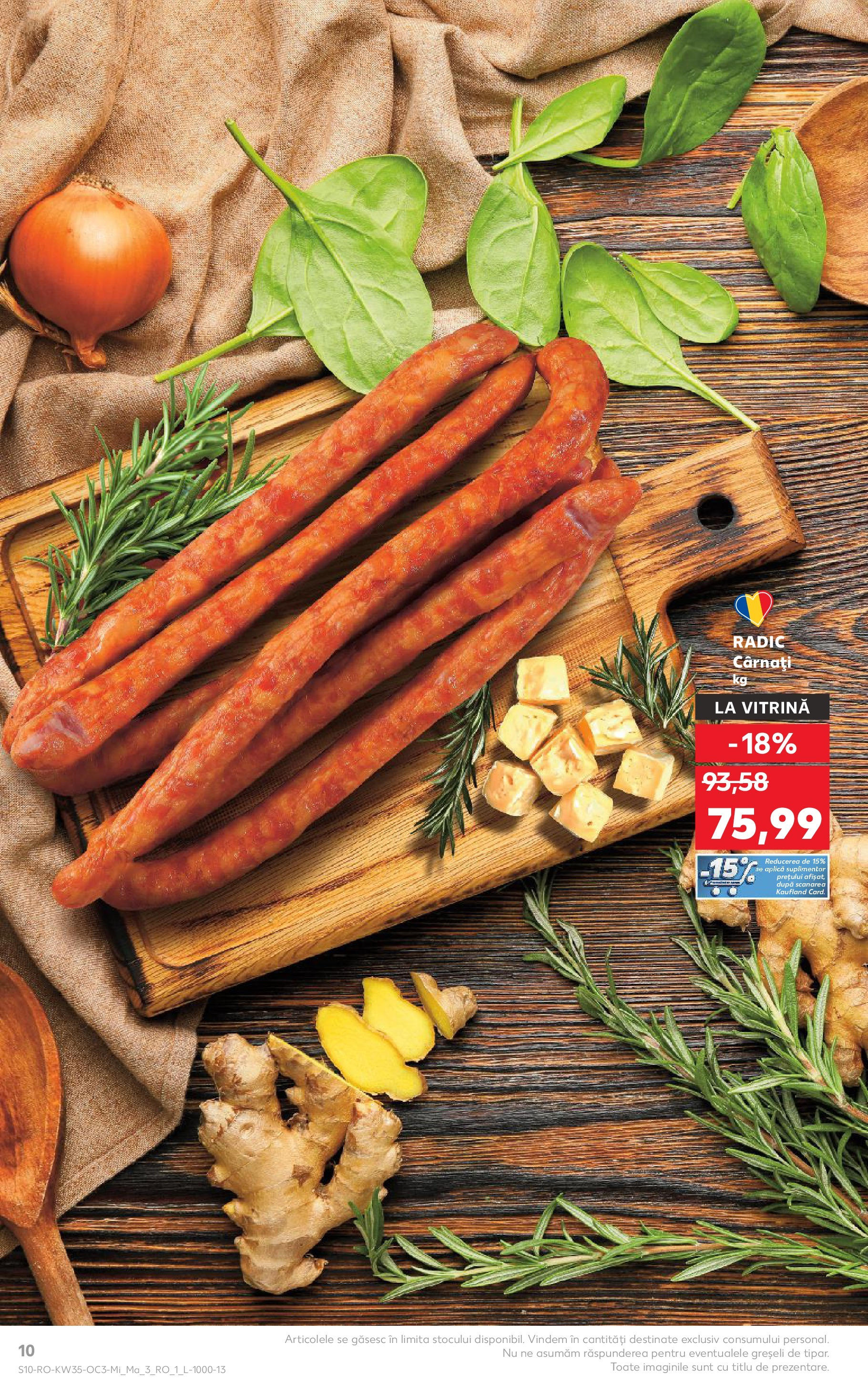 Catalog Kaufland 27 August - 1 Septembrie 2025 | Pagina 10 | Produse: Vitrină, Cârnați