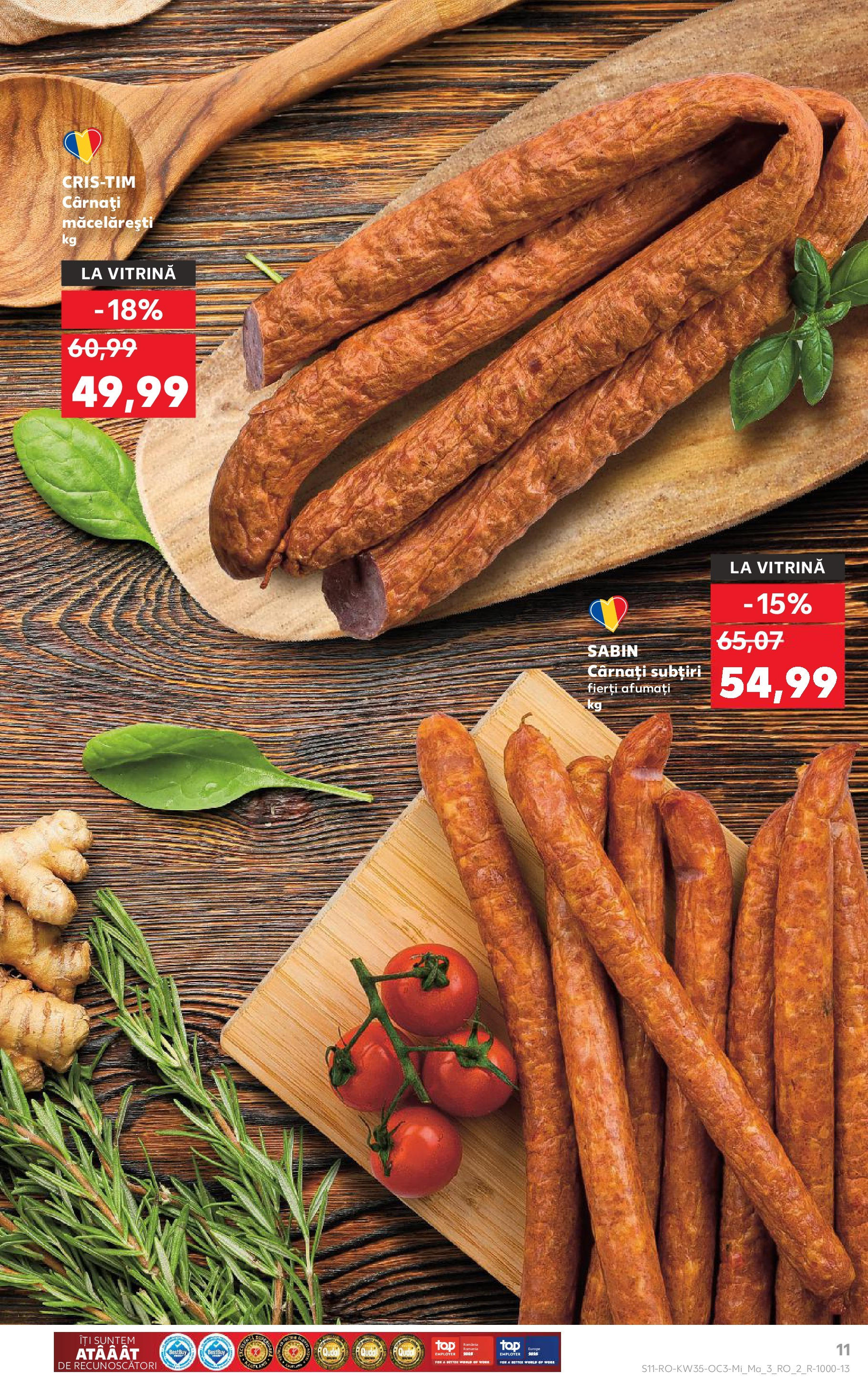 Catalog Kaufland 27 August - 1 Septembrie 2025 | Pagina 11 | Produse: Vitrină, Cârnați