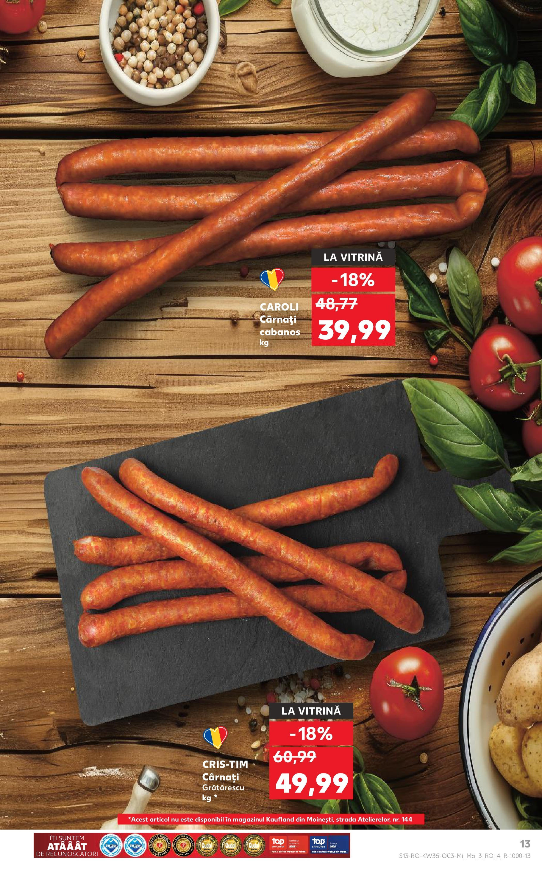 Catalog Kaufland 27 August - 1 Septembrie 2025 | Pagina 13 | Produse: Vitrină, Cârnați