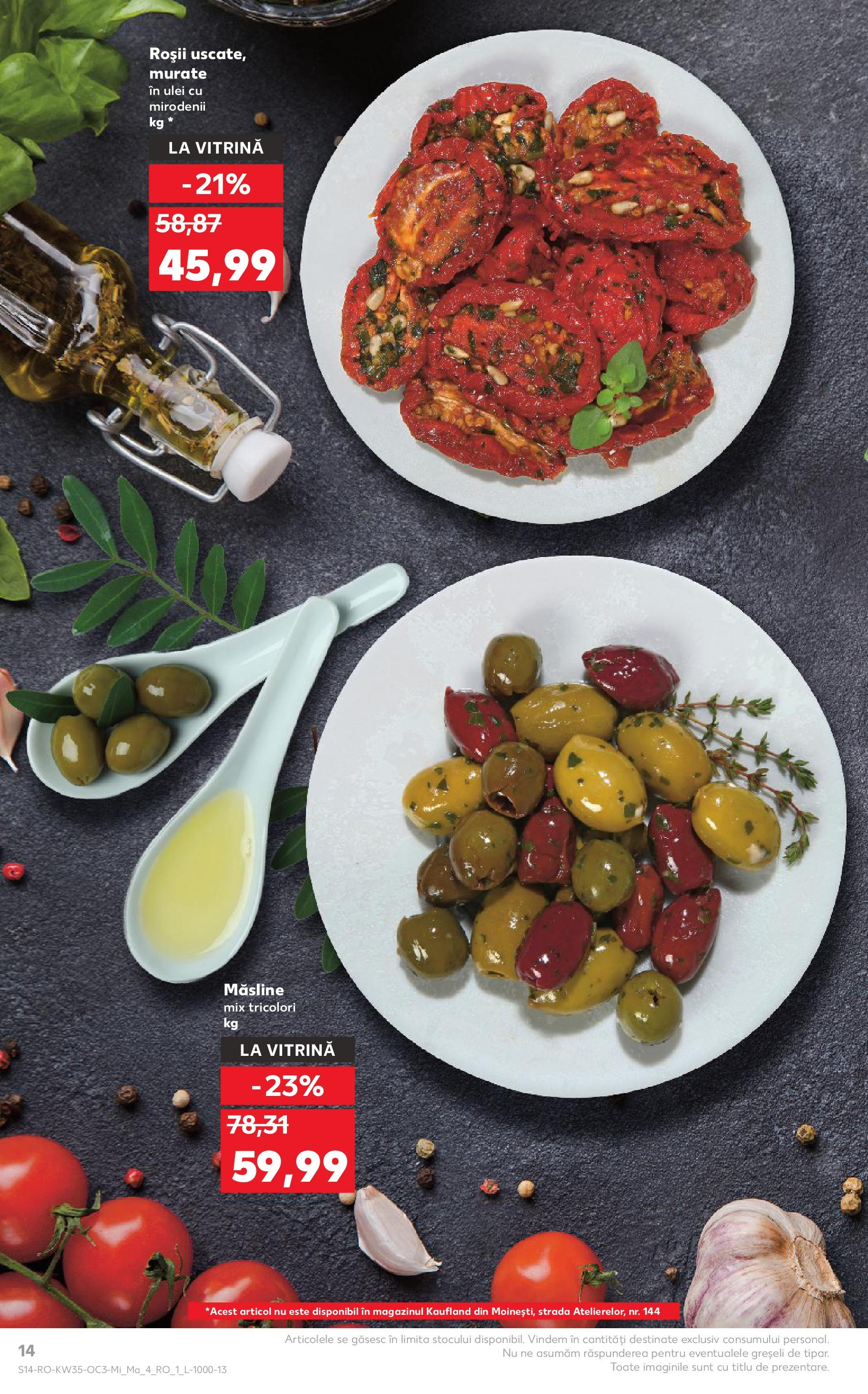 Catalog Kaufland 27 August - 1 Septembrie 2025 | Pagina 14 | Produse: Vitrină, Măsline, Ulei, Roșii