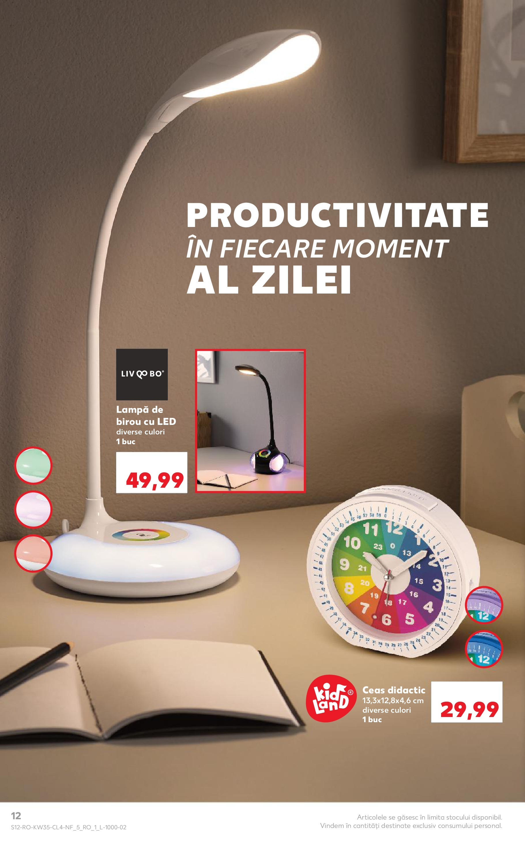 Catalog Kaufland 27 August - 1 Septembrie 2025 | Pagina 12 | Produse: Çikolatalı gofret, Babak, Lampă, Lampă De Birou
