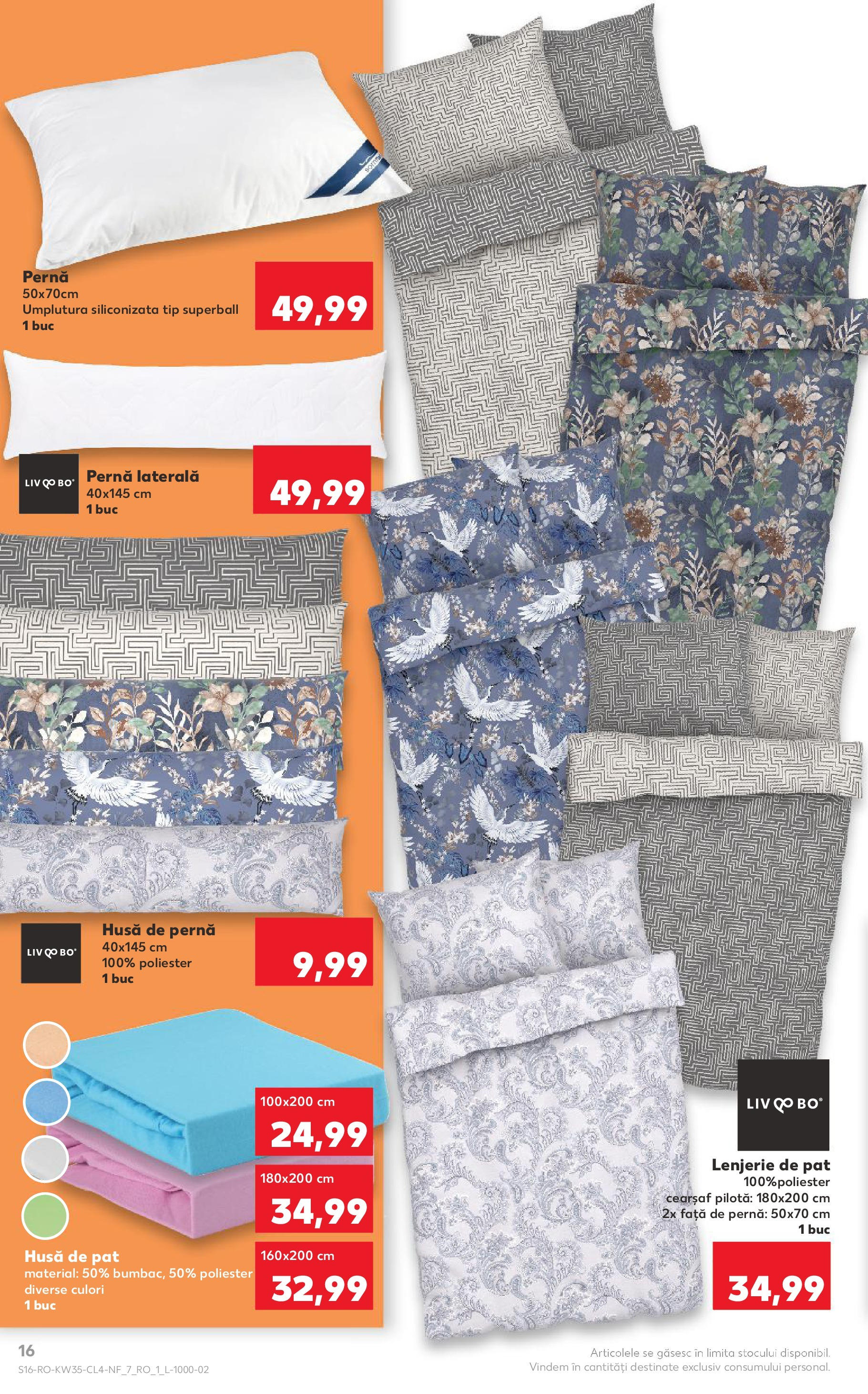 Catalog Kaufland 27 August - 1 Septembrie 2025 | Pagina 16 | Produse: Body, Lenjerie de pat, Pilotă, Față de pernă