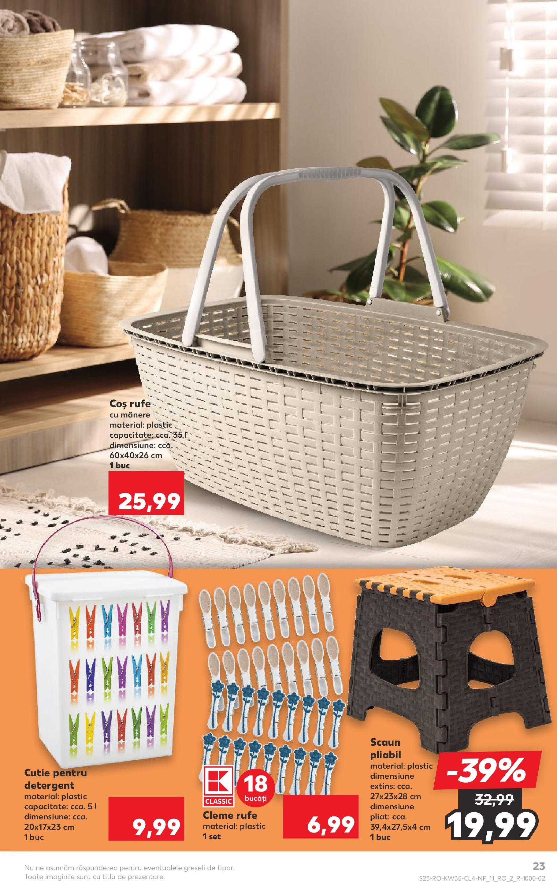 Catalog Kaufland 27 August - 1 Septembrie 2025 | Pagina 23 | Produse: Coș, Scaun, Cutie, Detergent