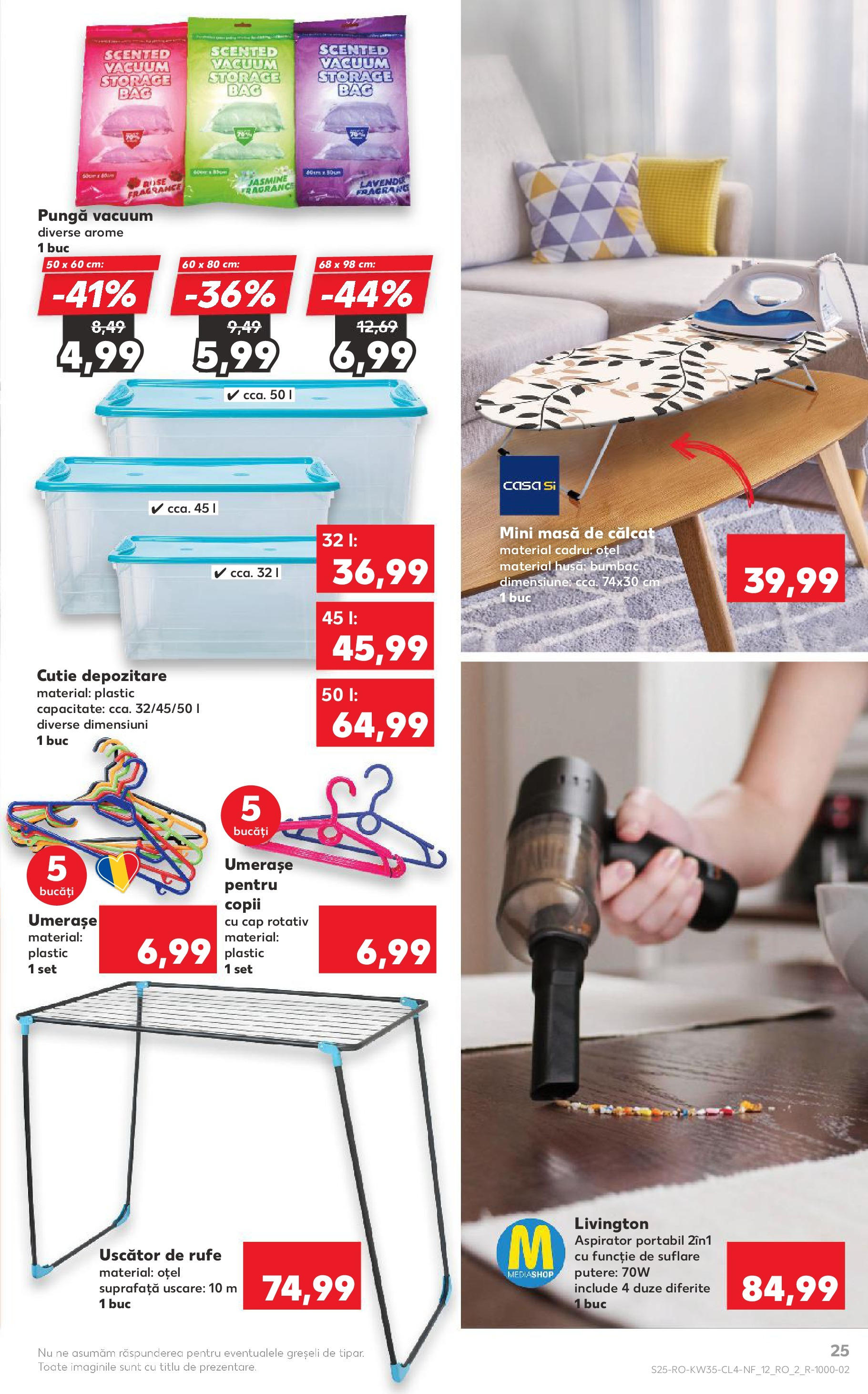 Catalog Kaufland 27 August - 1 Septembrie 2025 | Pagina 25 | Produse: Pungă, Uscător, Aspirator, Cutie