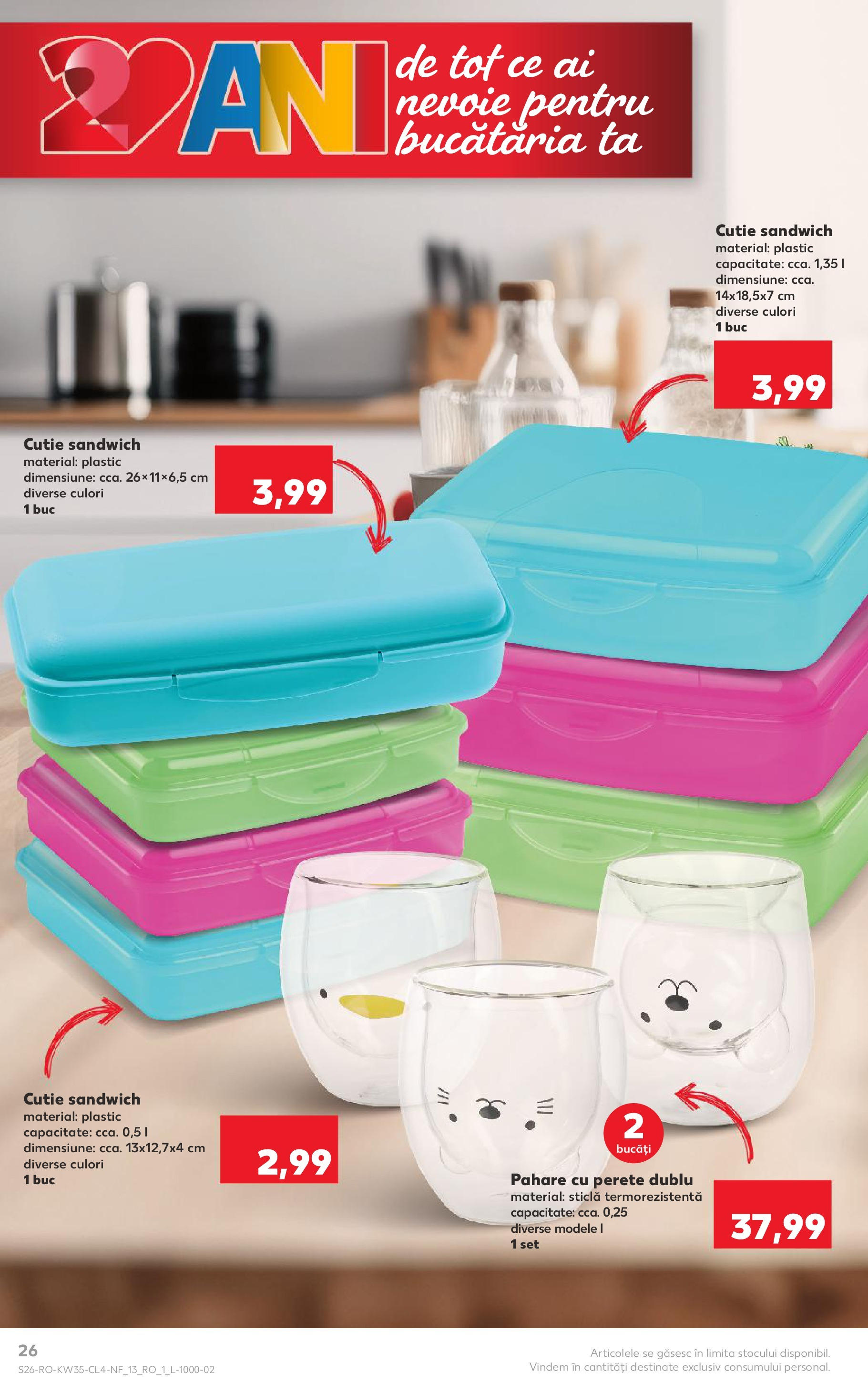 Catalog Kaufland 27 August - 1 Septembrie 2025 | Pagina 26 | Produse: Pahare, Cutie