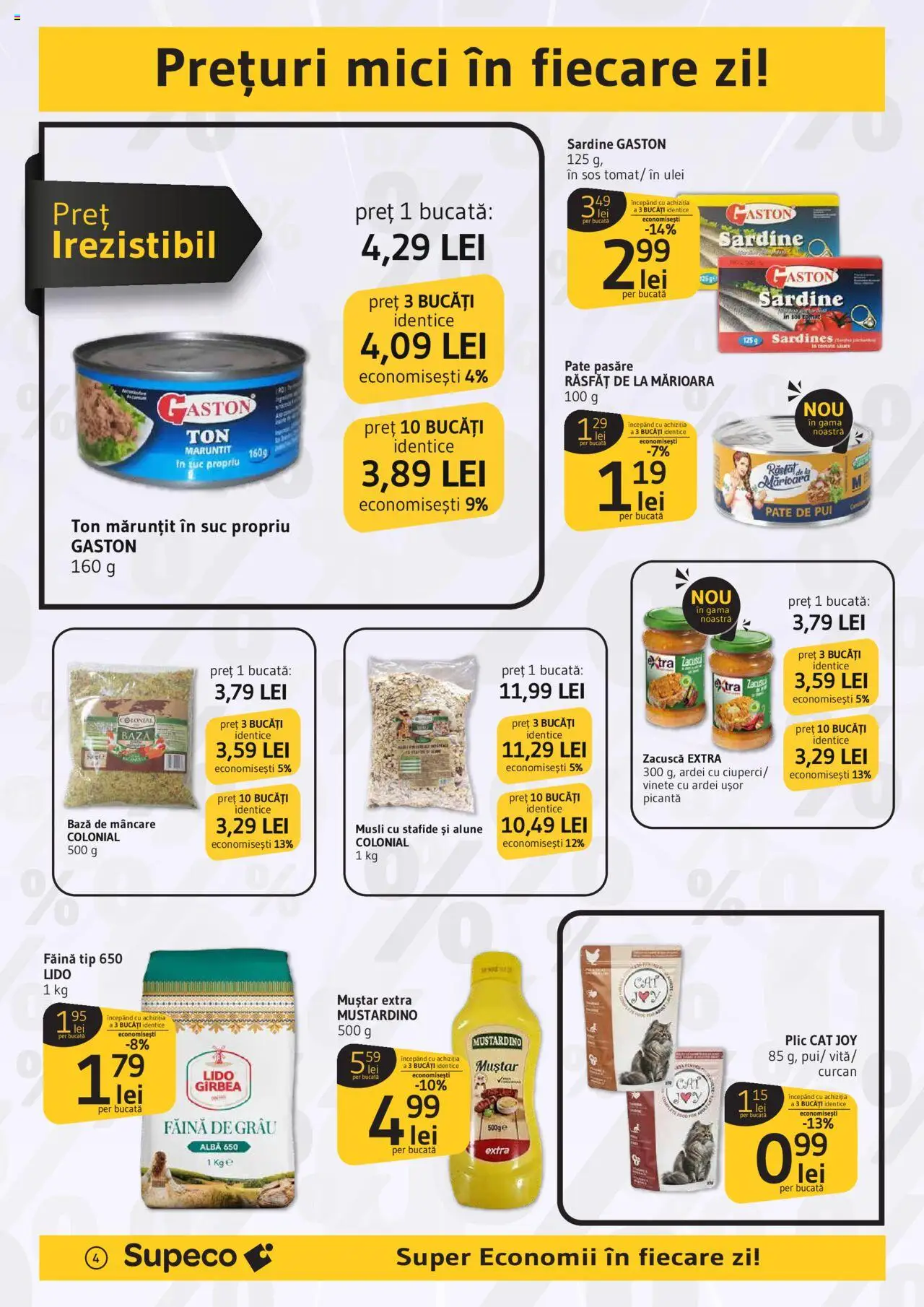 Catalog Supeco 28 August - 9 Septembrie 2025 | Pagina 4 | Produse: Hacıyatmaz Kedi Oyuncağı, Ulei, Muștar, Sos