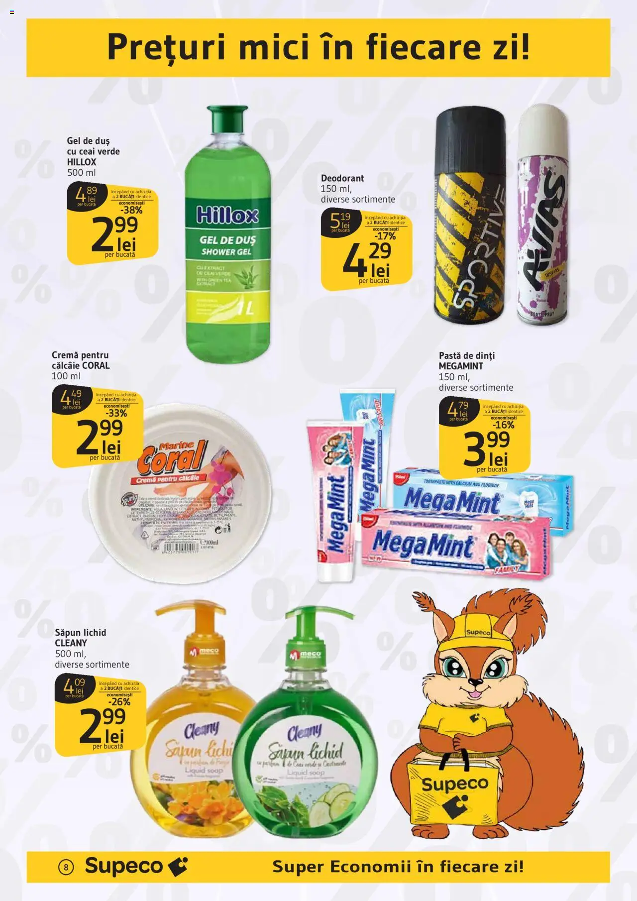 Catalog Supeco 28 August - 9 Septembrie 2025 | Pagina 8 | Produse: Mici, Cremă, Gel de duș, Ceai