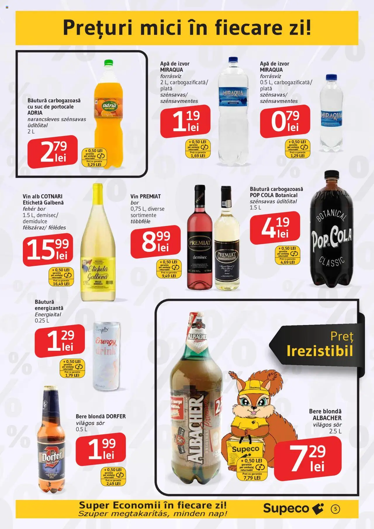 Catalog Supeco 28 August - 9 Septembrie 2025 | Pagina 5 | Produse: Mici, Suc, Băutură energizantă, Portocale