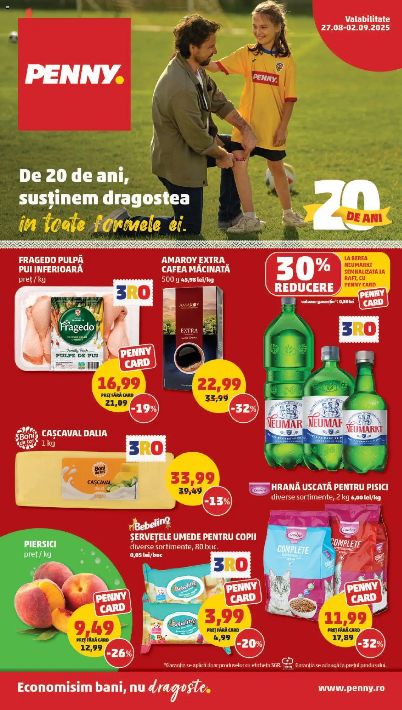 Catalog PENNY Market 27 August - 1 Septembrie 2025 | Pagina 1 | Produse: Hacıyatmaz Kedi Oyuncağı, Cafea, Bere, Șervețele umede