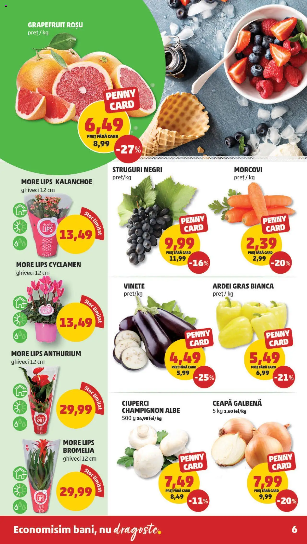 Catalog PENNY Market 27 August - 1 Septembrie 2025 | Pagina 6 | Produse: Ceapă galbenă, Ghiveci, Ardei, Morcovi