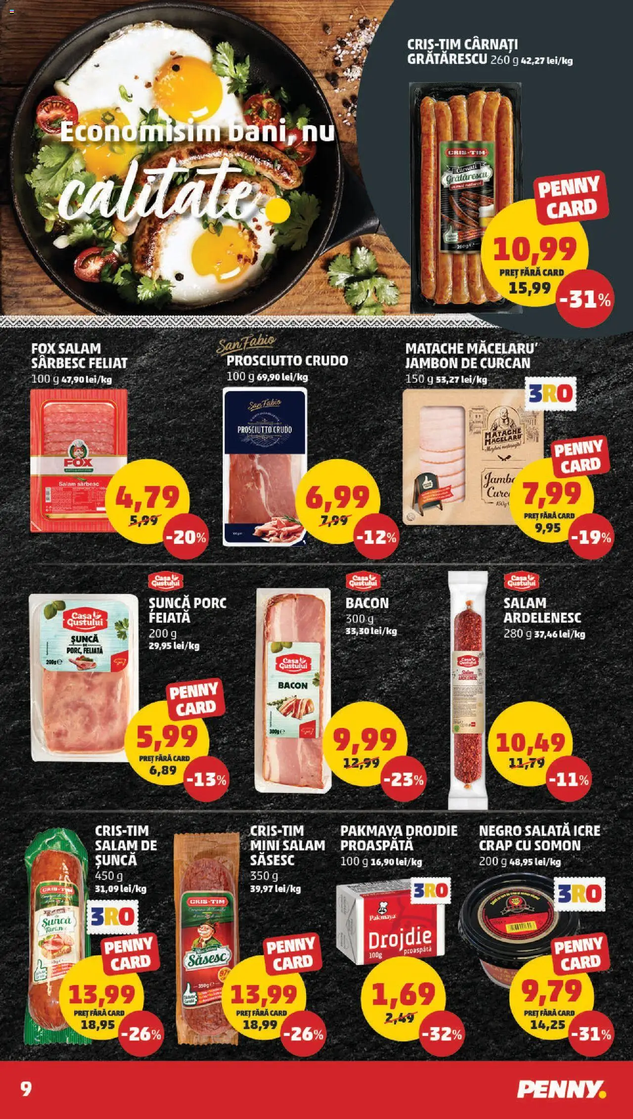 Catalog PENNY Market 27 August - 1 Septembrie 2025 | Pagina 9 | Produse: Bacon, Salam, Șuncă, Cârnați