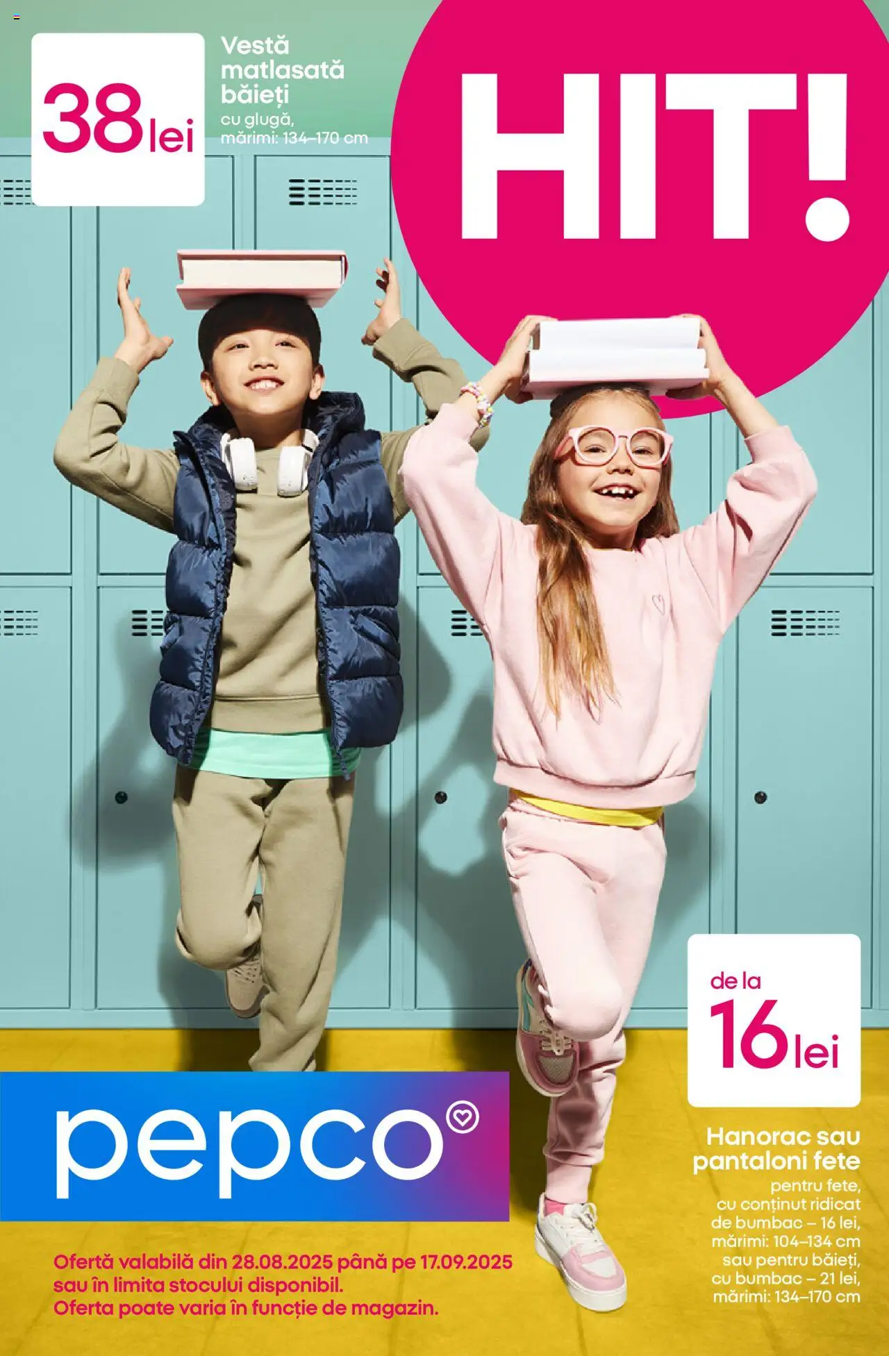Catalog Pepco 28 August - 16 Septembrie 2025 | Pagina 1 | Produse: Vestă, Pantaloni, Keşe