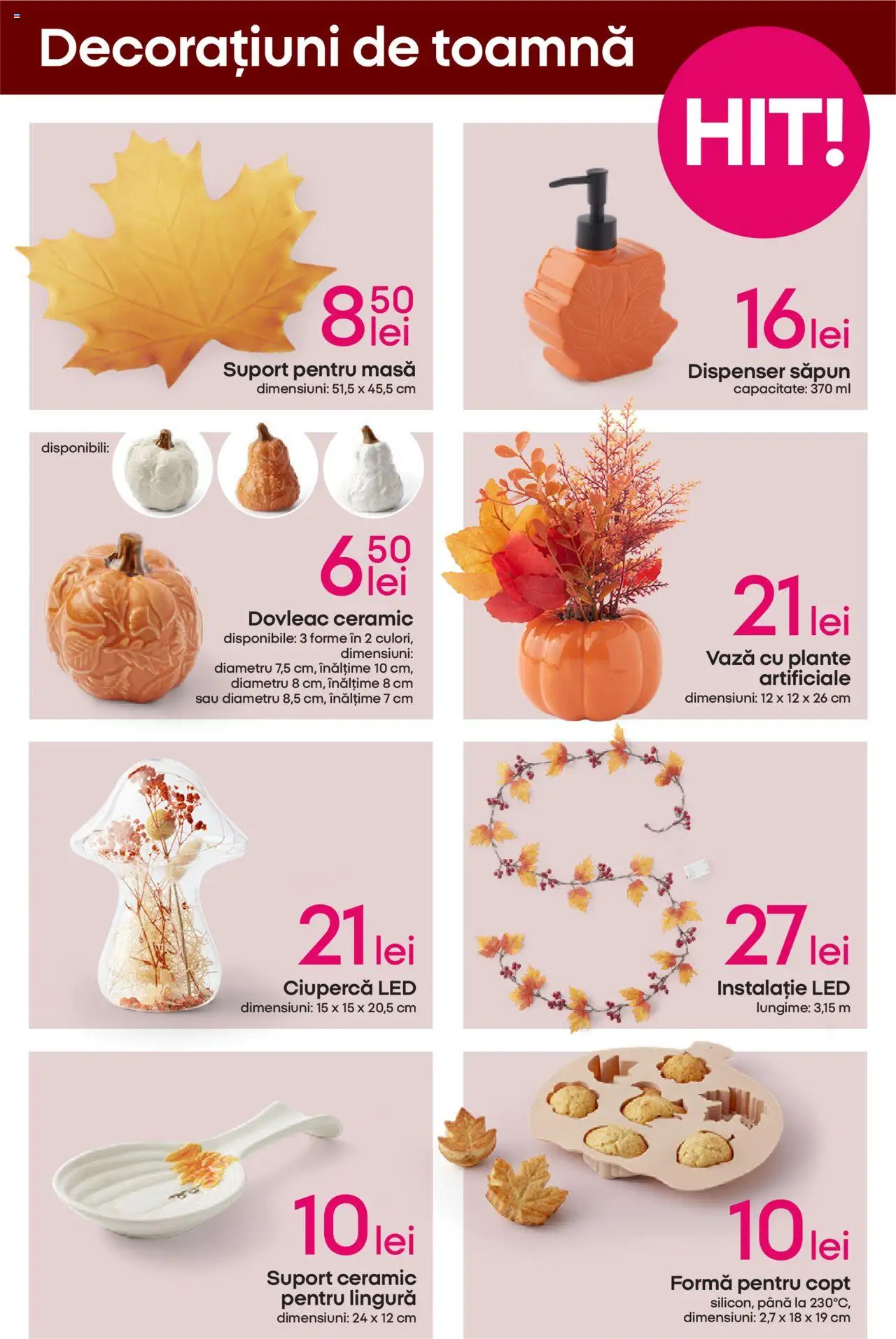 Catalog Pepco 28 August - 16 Septembrie 2025 | Pagina 9 | Produse: Dovleac, Babak, Vază, Săpun