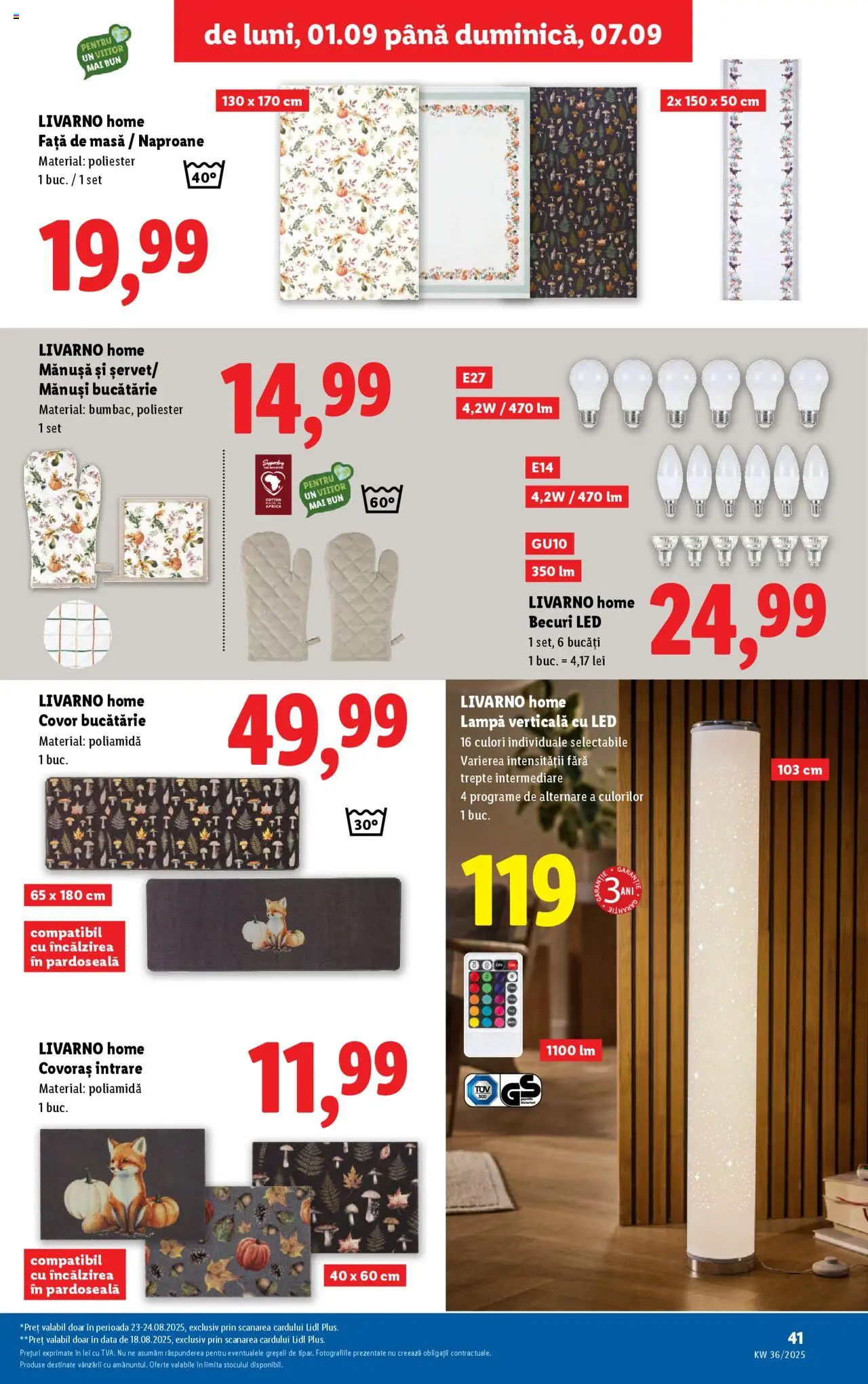 Catalog LIDL 1 - 6 Septembrie 2025 | Pagina 41 | Produse: Mănuși, Față de masă, Babak, Pardoseală