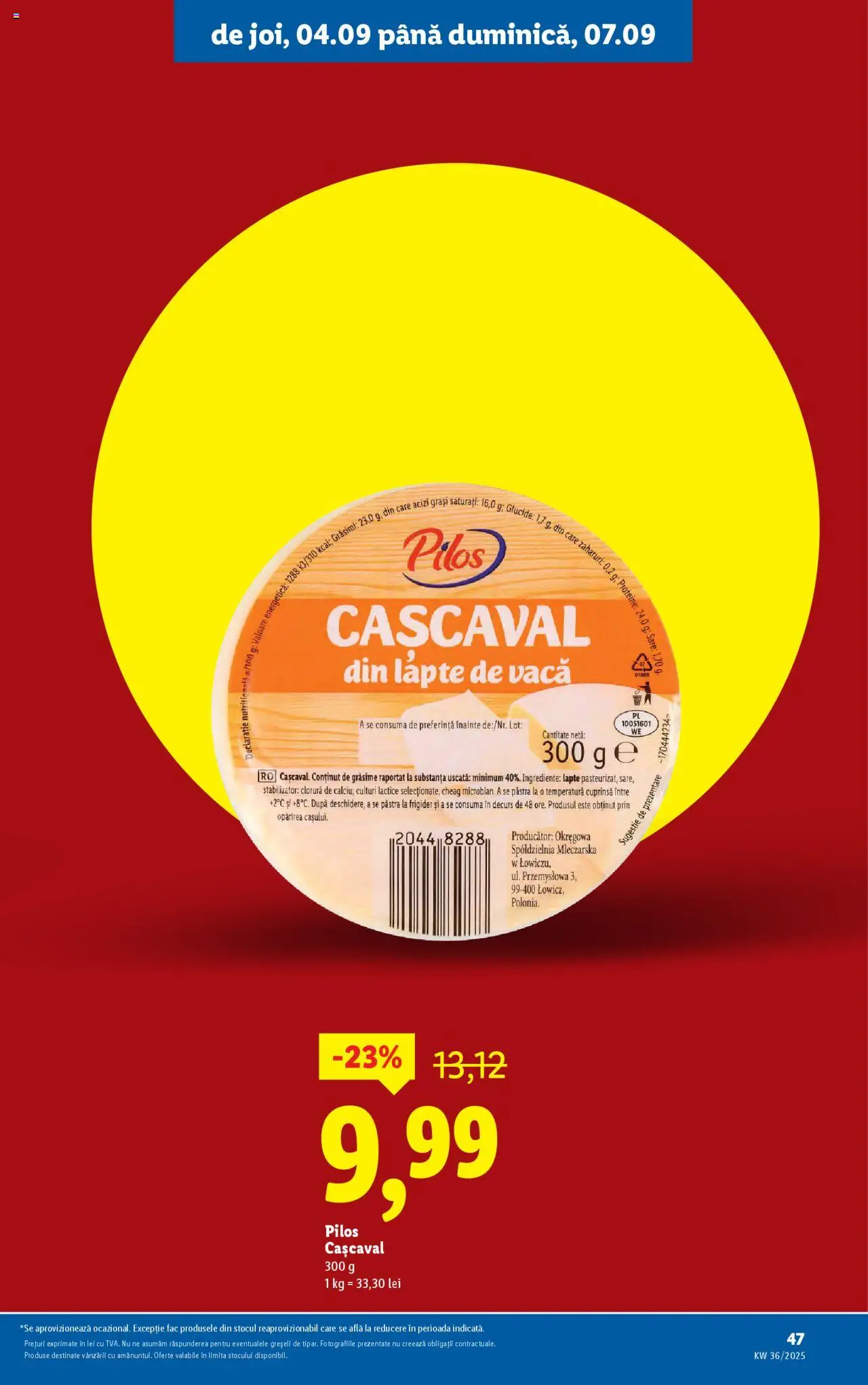 Catalog LIDL 1 - 6 Septembrie 2025 | Pagina 47 | Produse: Masaüstü kılıfı, Frigider, Lapte, Sare