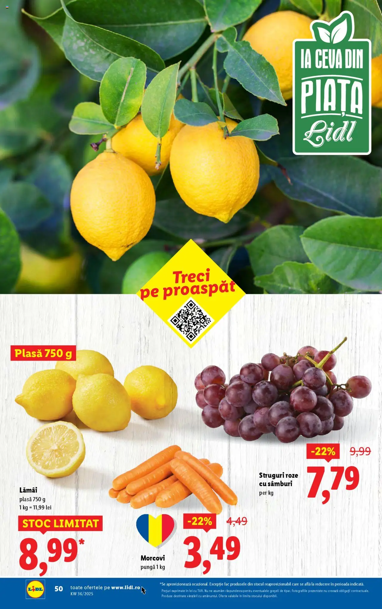Catalog LIDL 1 - 6 Septembrie 2025 | Pagina 50 | Produse: Struguri, Pungă, Morcovi