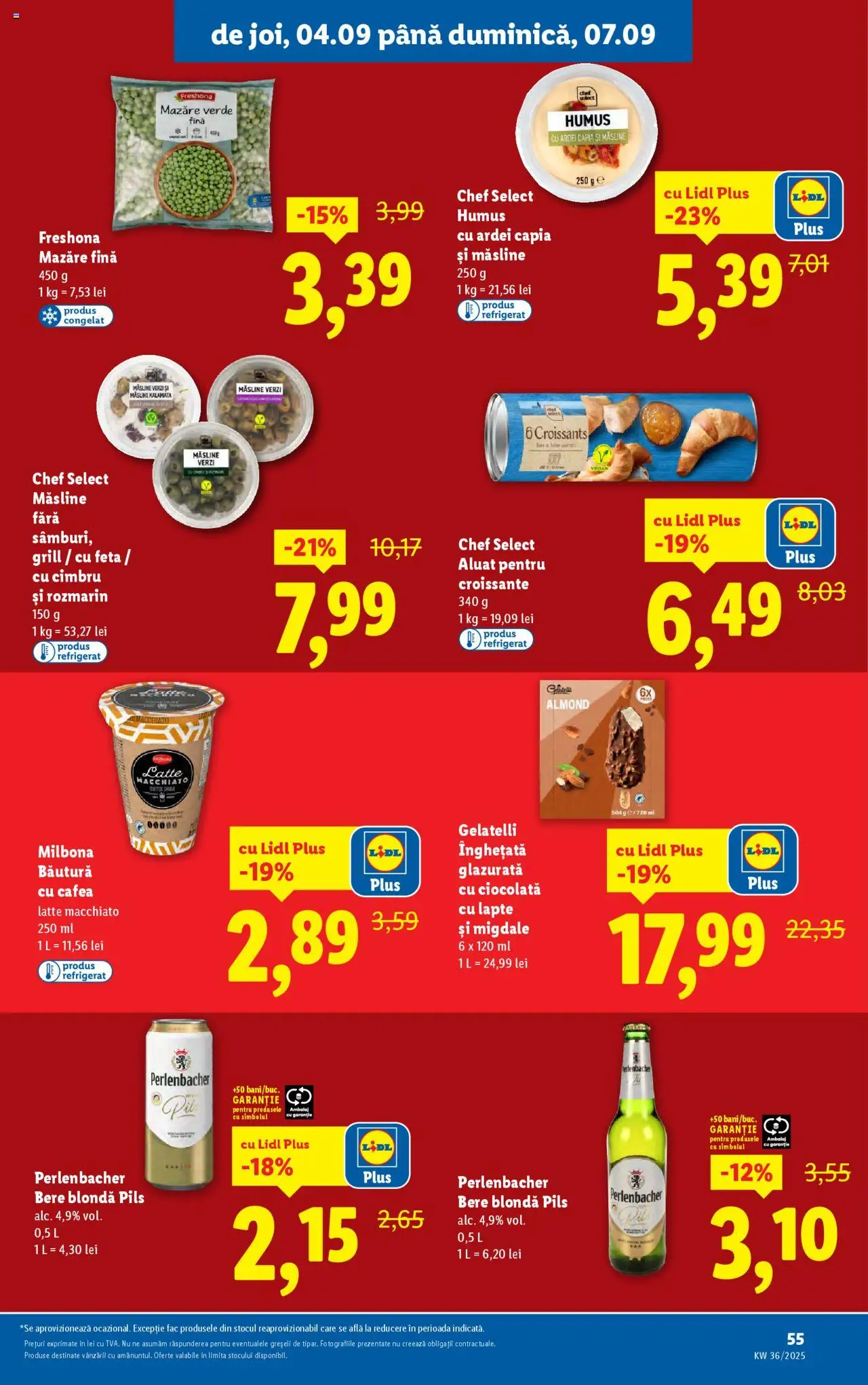 Catalog LIDL 1 - 6 Septembrie 2025 | Pagina 55 | Produse: Mazăre, Aluat, Lapte, Humus
