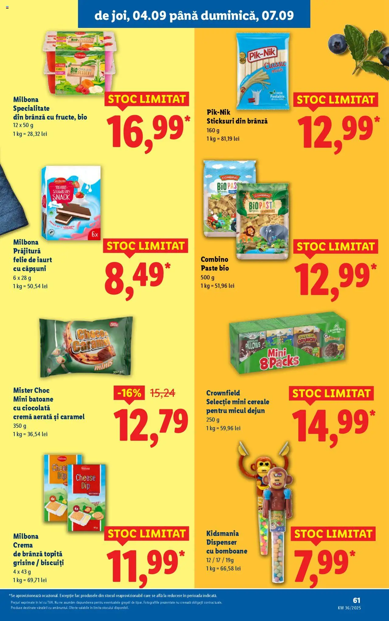 Catalog LIDL 1 - 6 Septembrie 2025 | Pagina 61 | Produse: Şerit ödül, Căpșuni, Cereale, Paste