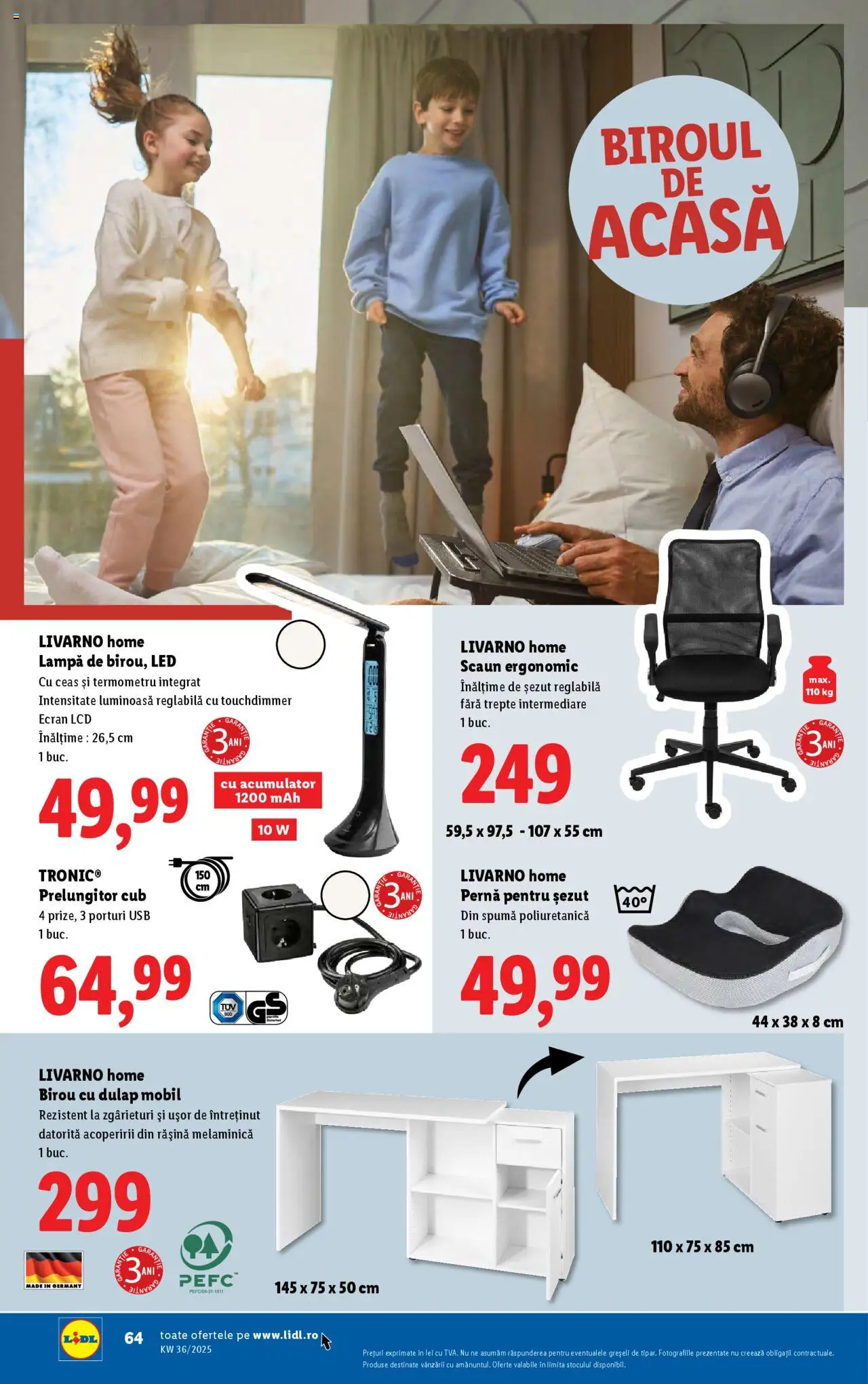 Catalog LIDL 1 - 6 Septembrie 2025 | Pagina 64 | Produse: Ceas, Prelungitor, Pernă, Babak