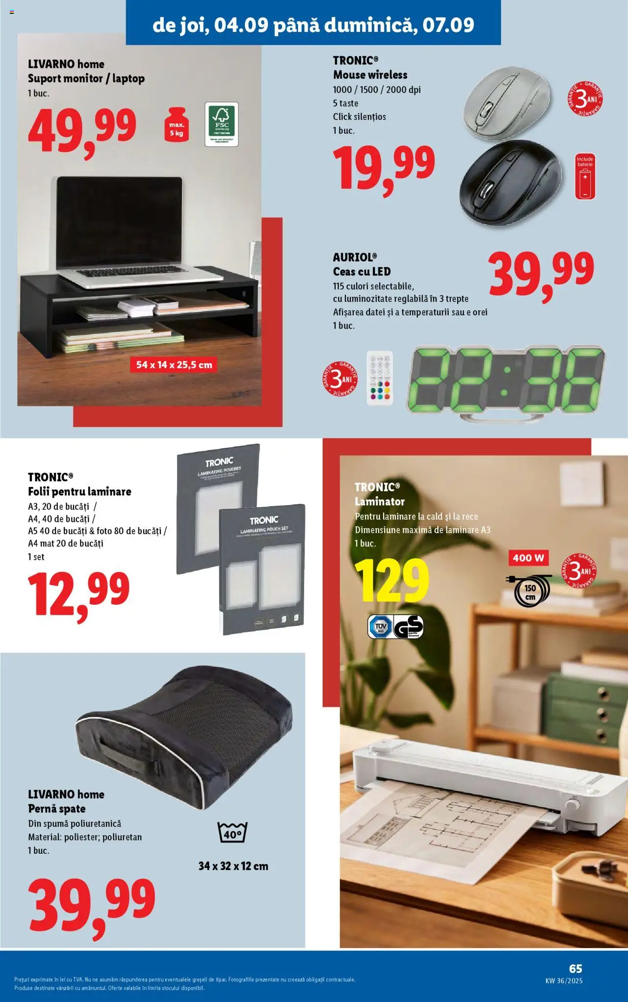 Catalog LIDL 1 - 6 Septembrie 2025 | Pagina 65 | Produse: Laptop, Ceas, Pernă, Baterie
