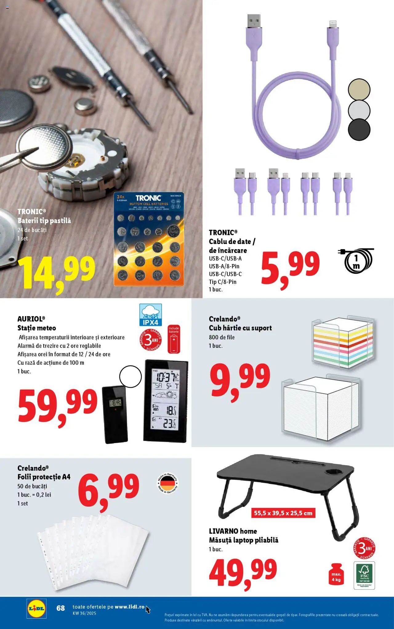 Catalog LIDL 1 - 6 Septembrie 2025 | Pagina 68 | Produse: Laptop, Cablu, Baterie, Baterii