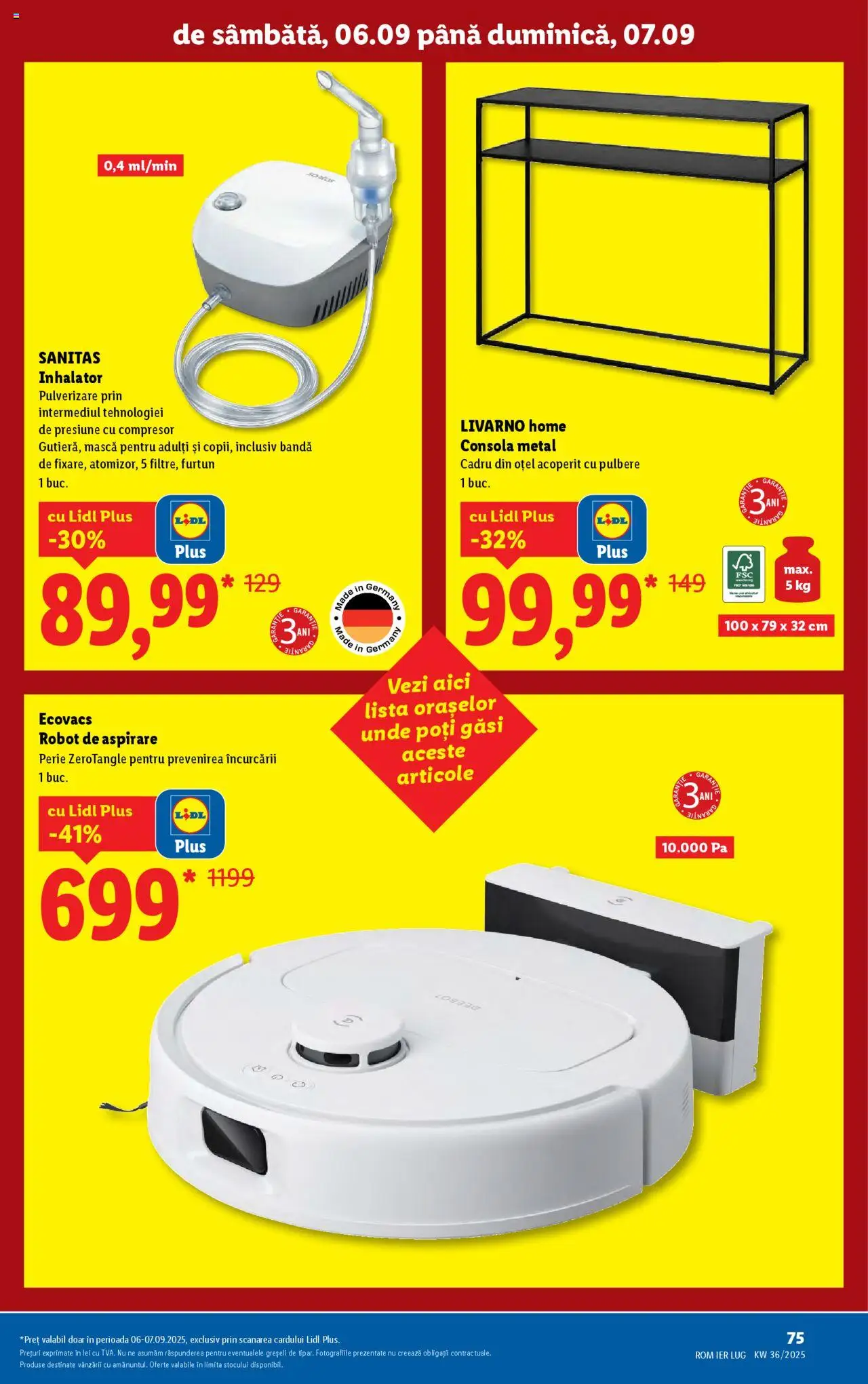 Catalog LIDL 1 - 6 Septembrie 2025 | Pagina 75 | Produse: Robot, Perie, Rom