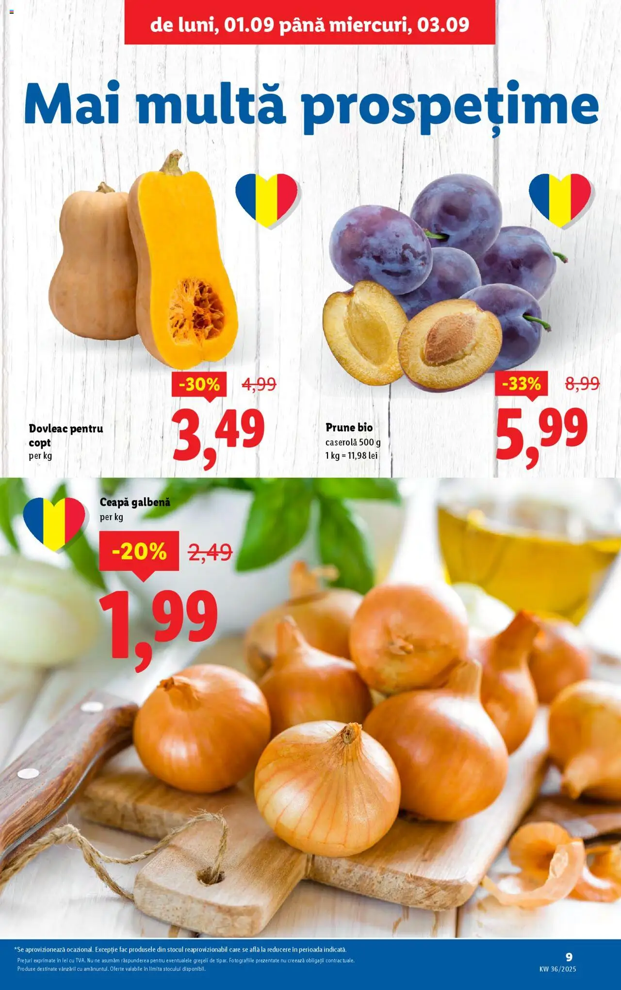 Catalog LIDL 1 - 6 Septembrie 2025 | Pagina 9 | Produse: Delgeç, Cremă, Pizza, Legume