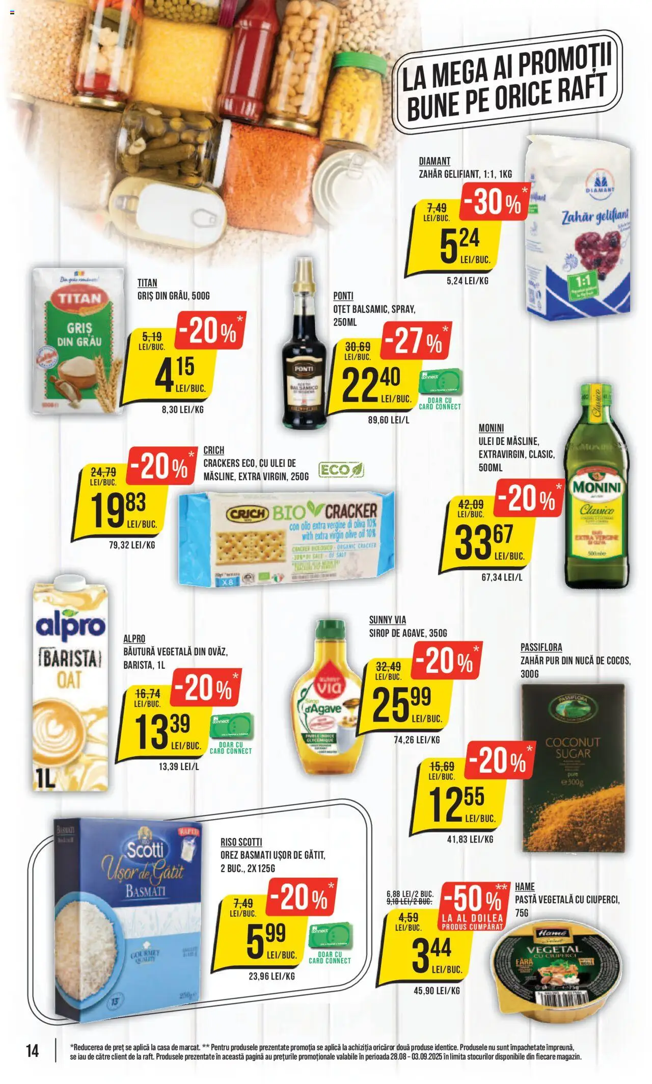 Catalog Mega Image 28 August - 2 Septembrie 2025 | Pagina 14 | Produse: Şerit ödül, Oțet, Sirop, Zahăr
