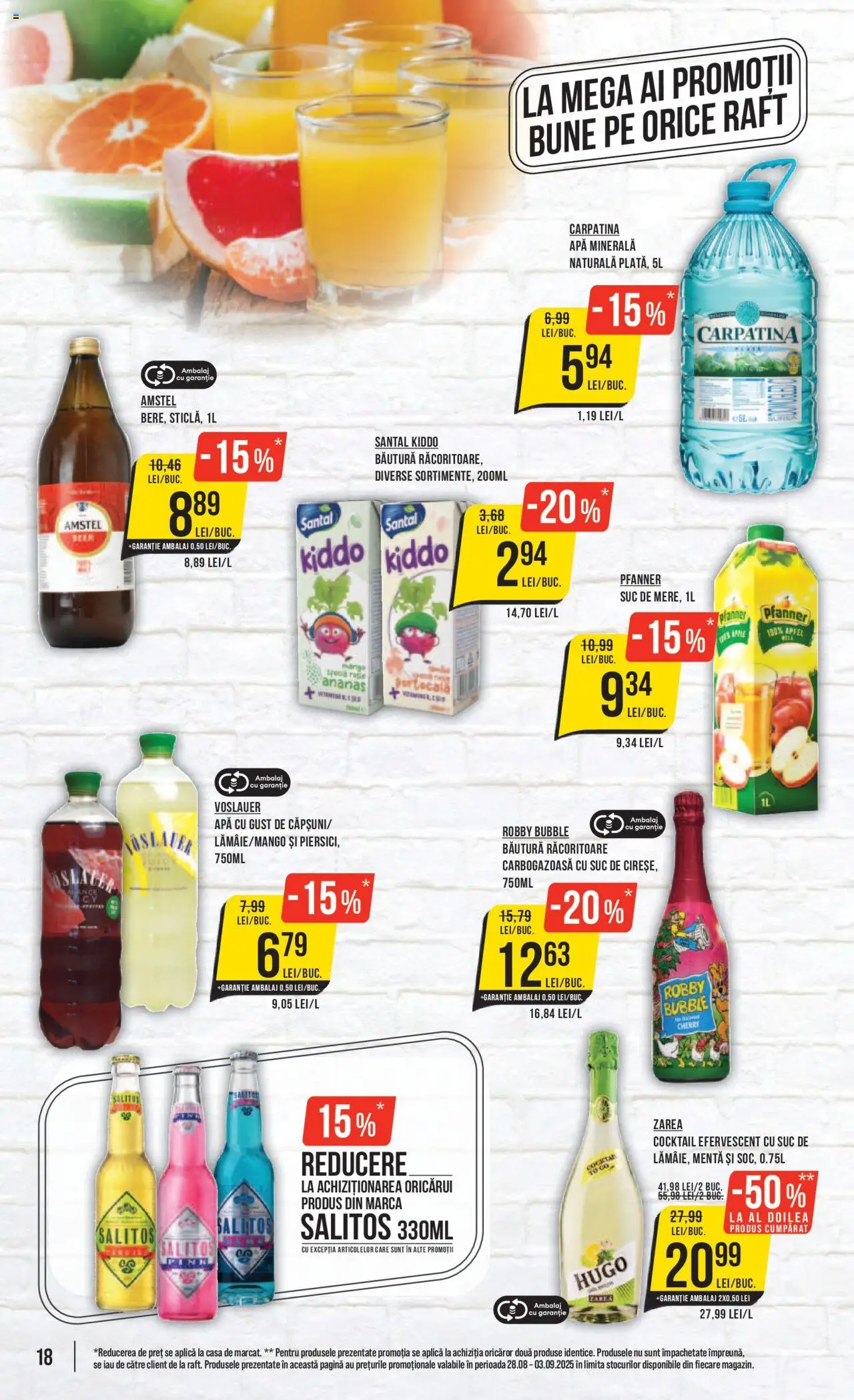 Catalog Mega Image 28 August - 2 Septembrie 2025 | Pagina 18 | Produse: Yazı tahtası kalemi, Raft, Cocktail, Mango