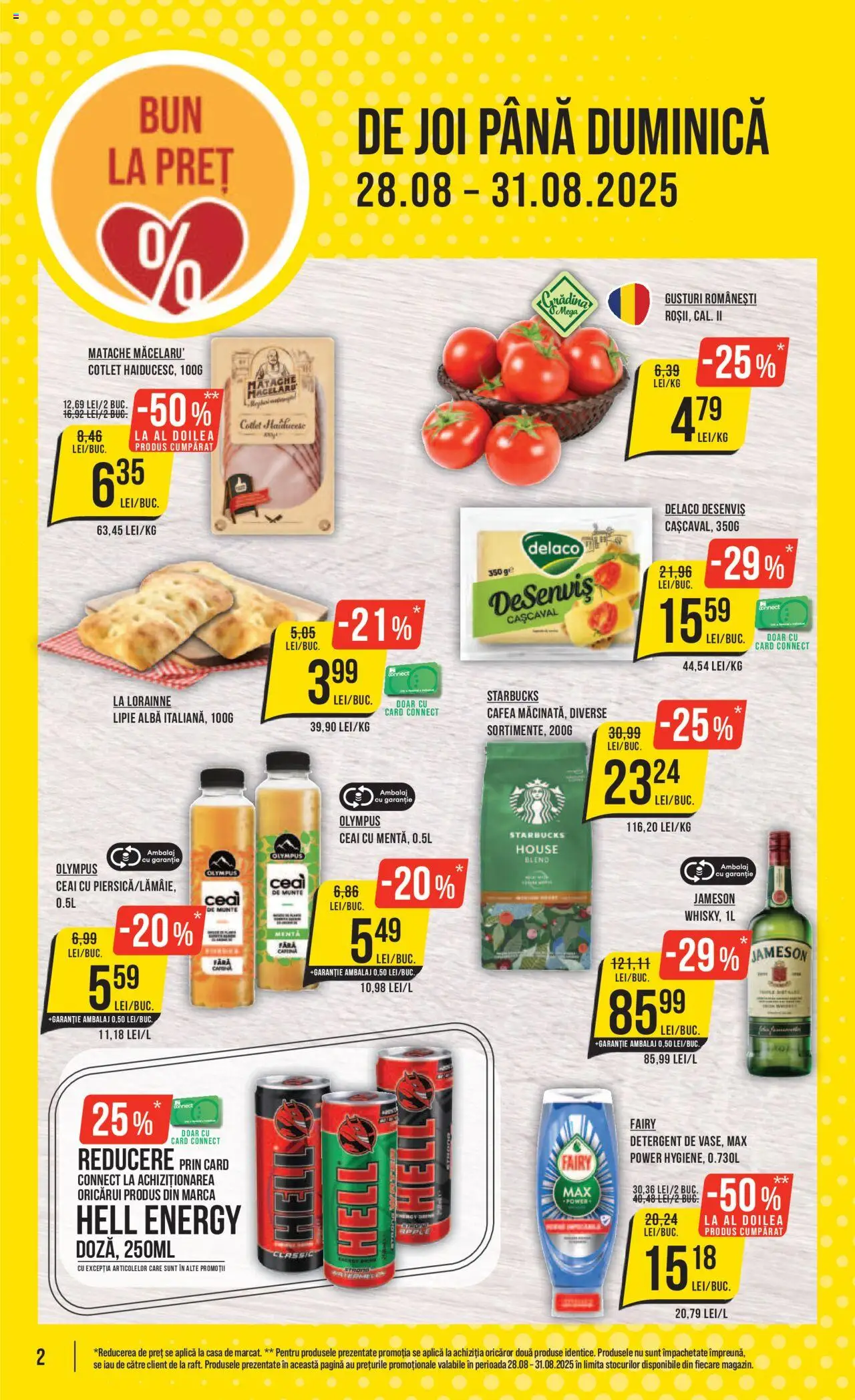Catalog Mega Image 28 August - 2 Septembrie 2025 | Pagina 2 | Produse: Light Kedi Konservesi, Lait de coco, Cașcaval, Cafea