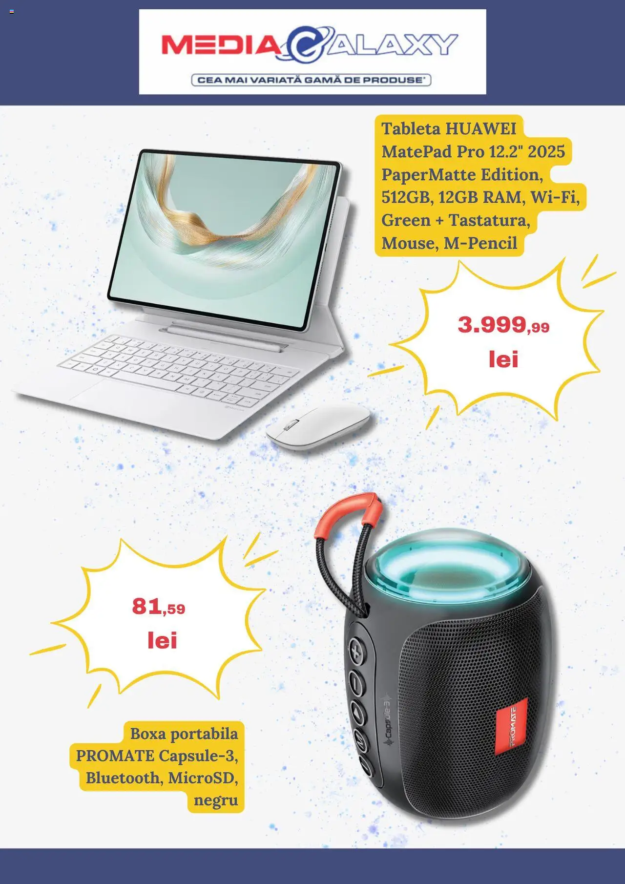 Catalog Media Galaxy 28 August - 2 Septembrie 2025 | Pagina 2 | Produse: Tabletă, Boxă portabilă