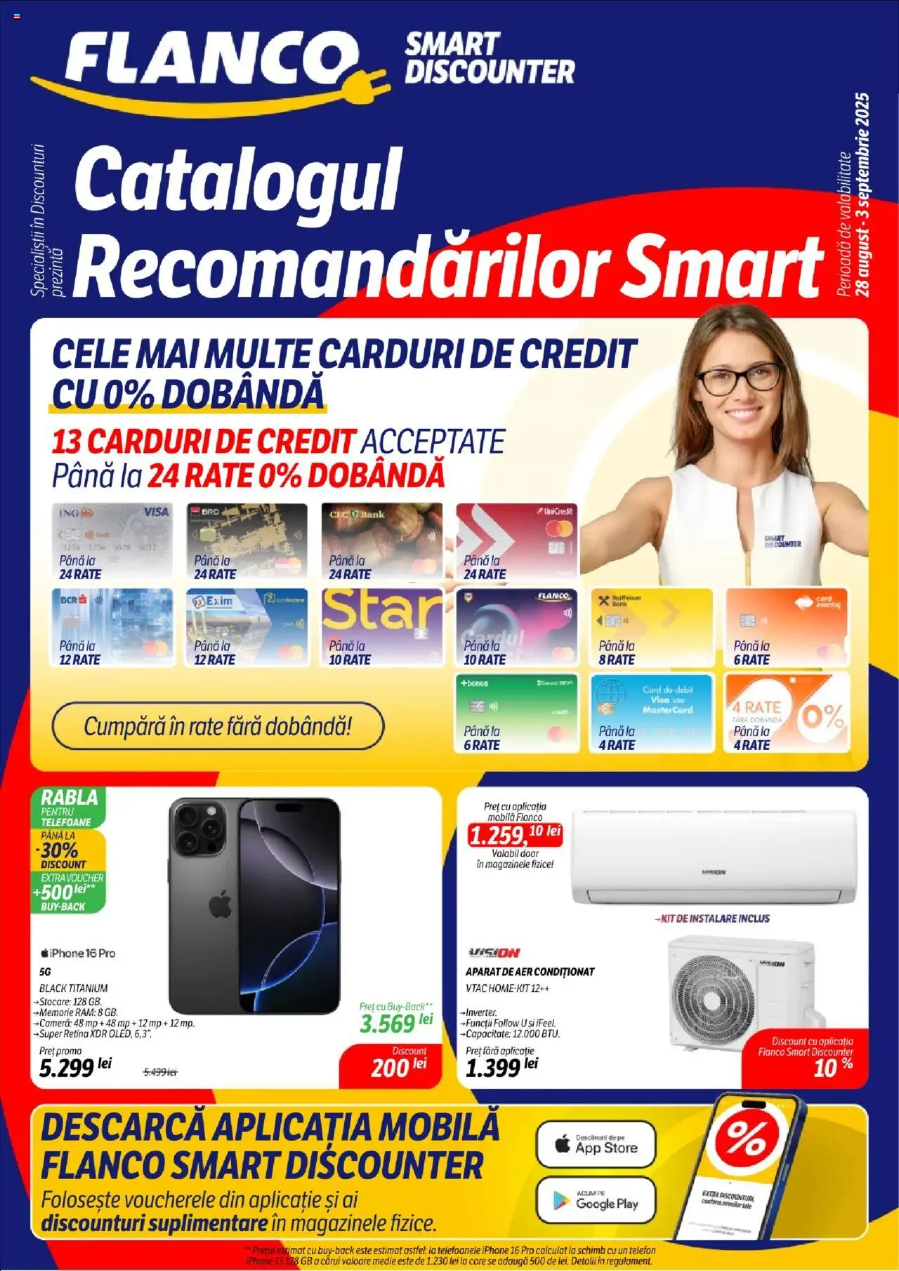 Catalog Flanco 28 August - 2 Septembrie 2025 | Pagina 1 | Produse: Telefon, Memorie, Cameră, Aer Condiționat