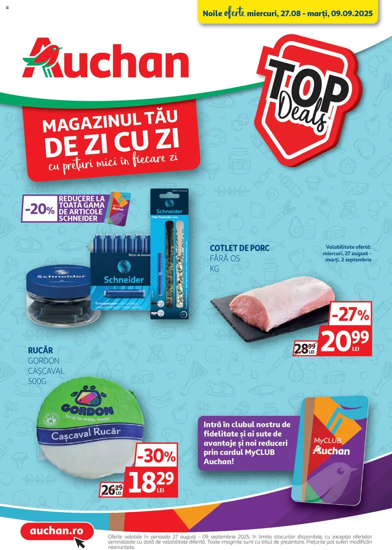 Catalog Auchan 27 August - 8 Septembrie 2025 | Pagina 1 | Produse: Lait de coco, Masă, Cașcaval, Mici