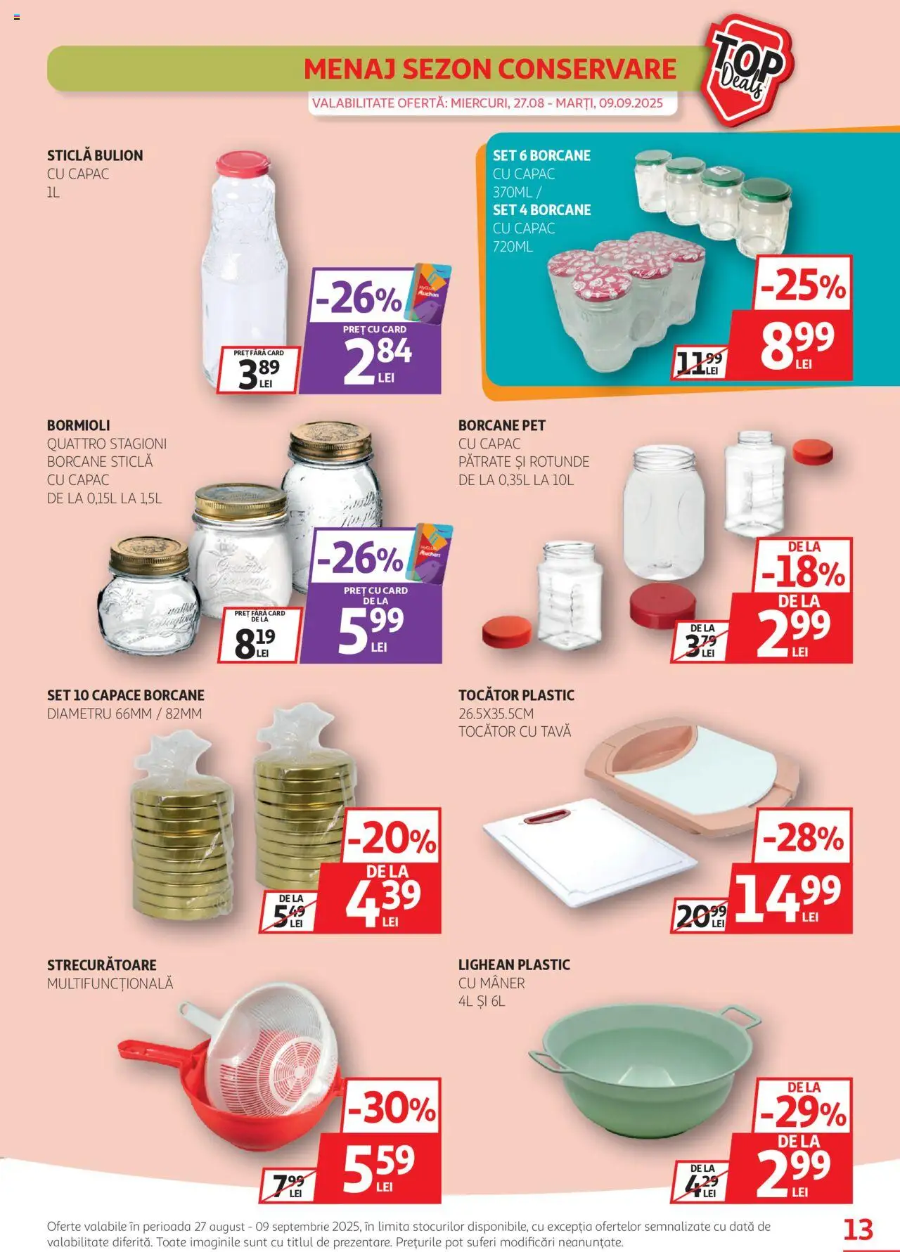 Catalog Auchan 27 August - 8 Septembrie 2025 | Pagina 13 | Produse: Mâner, Tocător
