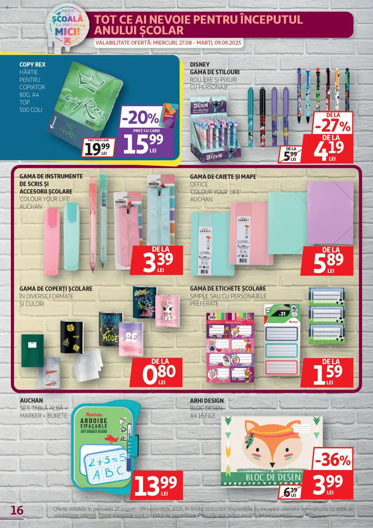 Catalog Auchan 27 August - 8 Septembrie 2025 | Pagina 16 | Produse: Tablă, Mici, Burete