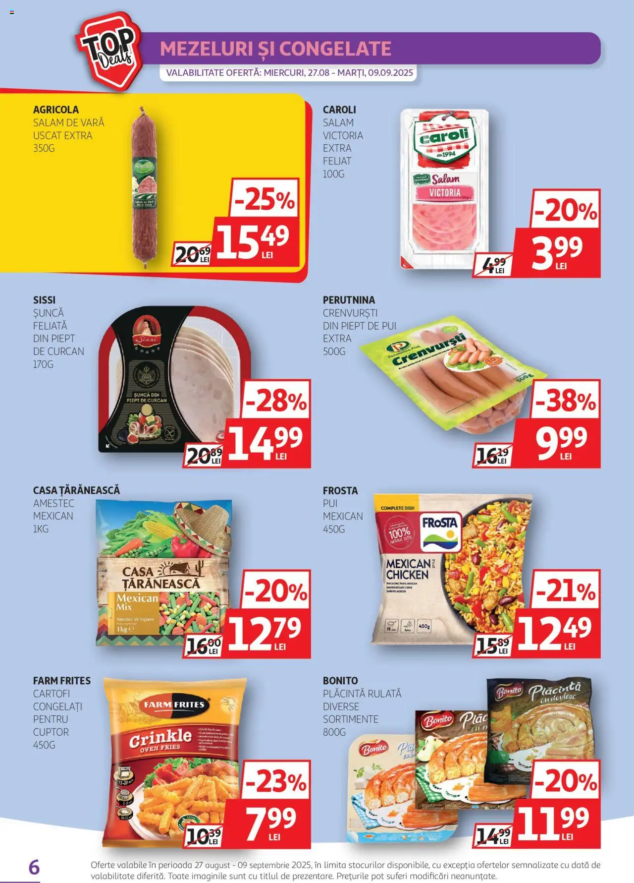 Catalog Auchan 27 August - 8 Septembrie 2025 | Pagina 6 | Produse: Dovleac, Cuptor, Plăcintă, Salam