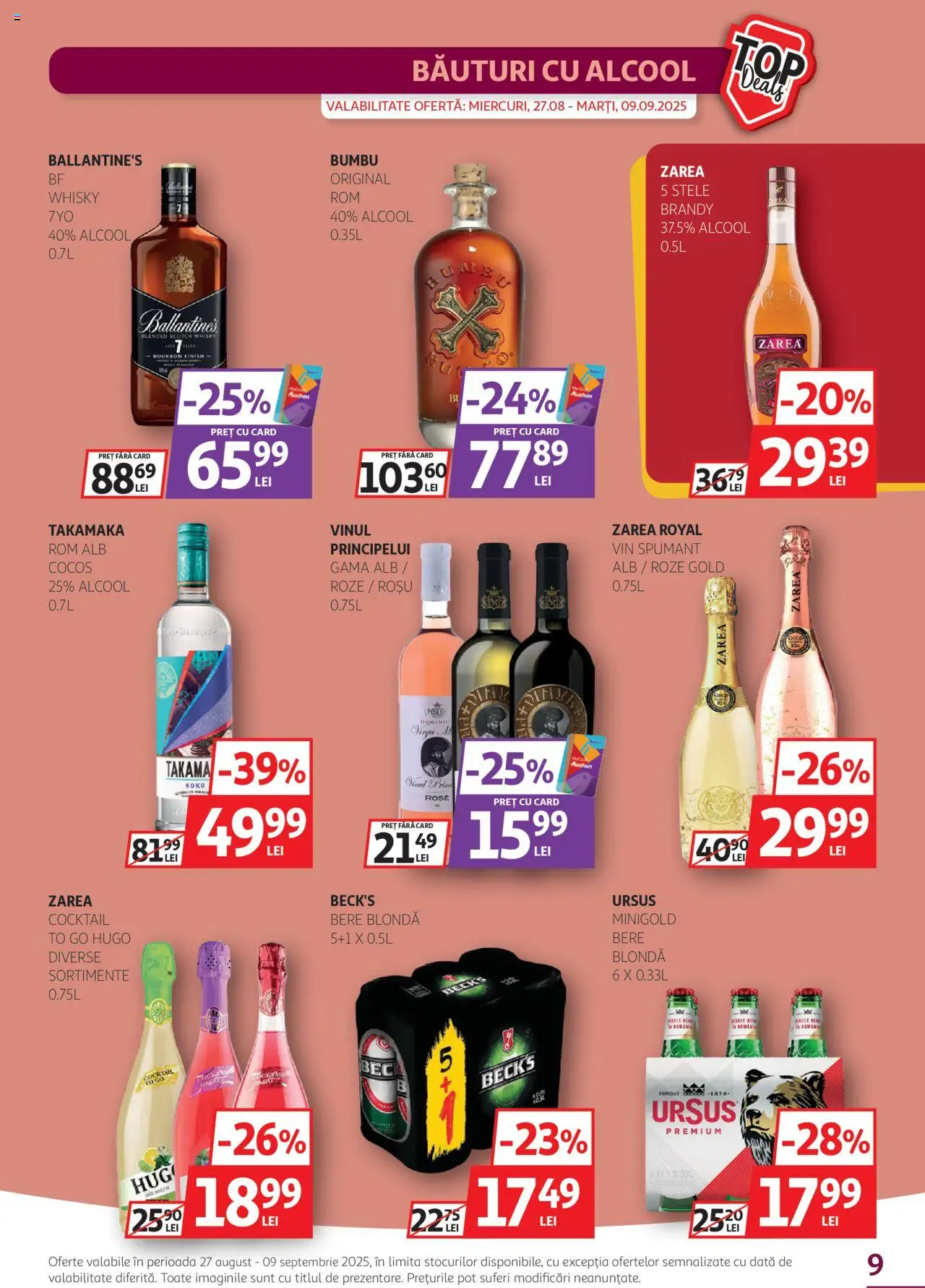 Catalog Auchan 27 August - 8 Septembrie 2025 | Pagina 9 | Produse: Vin, Bere, Rom, Bourbon