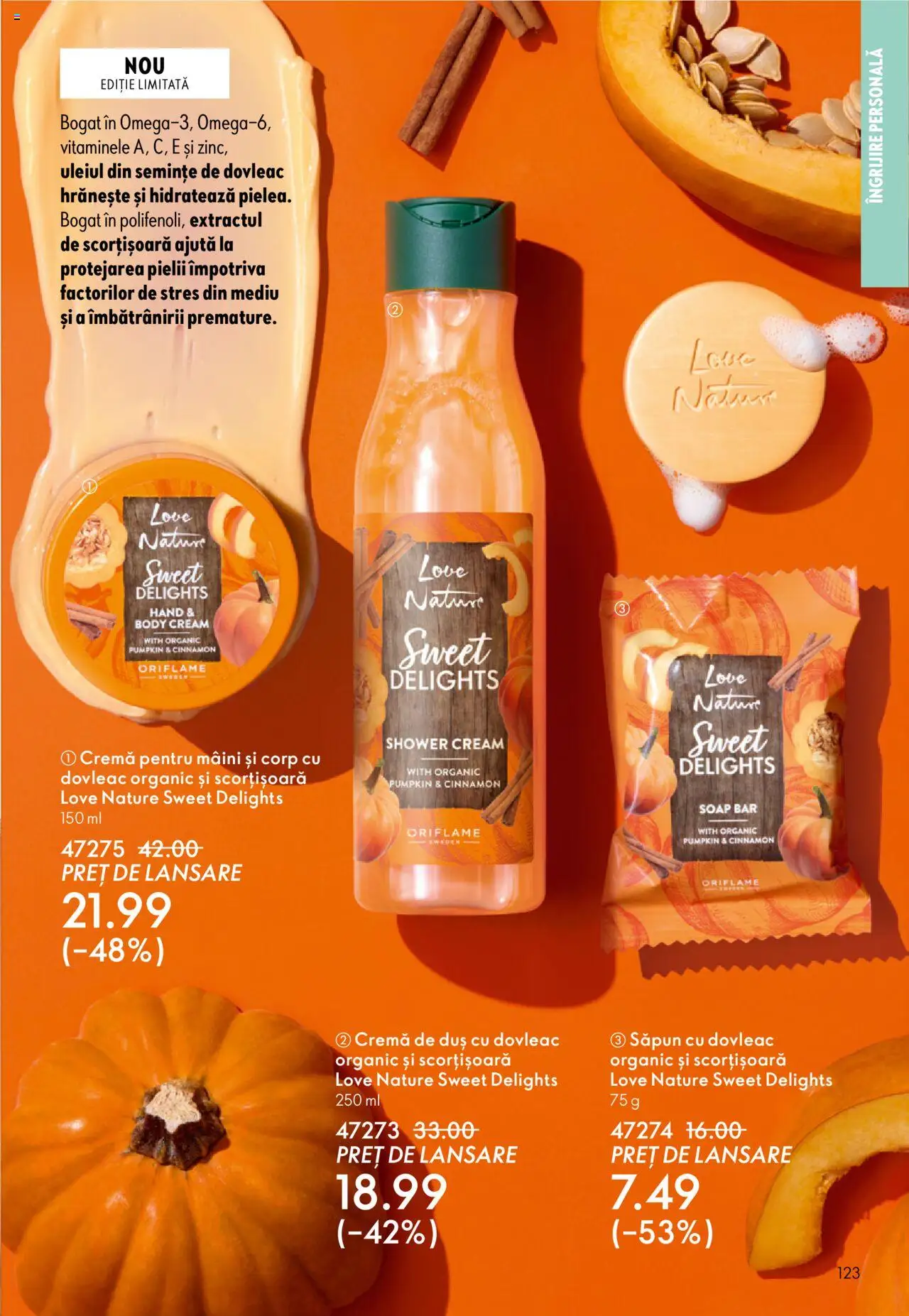 Catalog Oriflame 1 - 20 Octombrie 2025 | Pagina 123 | Produse: Body, Duș, Cremă, Săpun