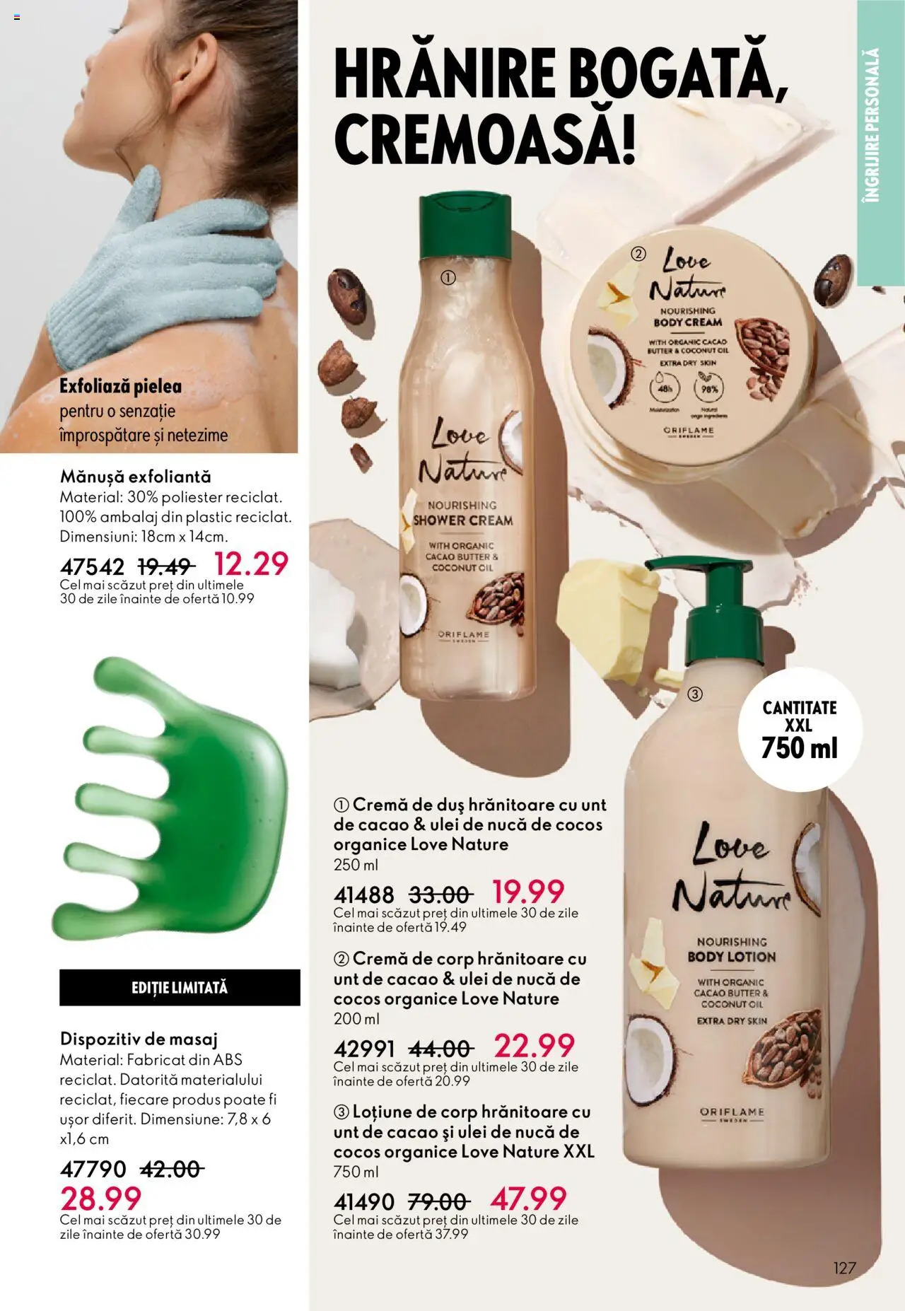 Catalog Oriflame 1 - 20 Octombrie 2025 | Pagina 127 | Produse: Body, Unt, Cremă de corp, Cacao