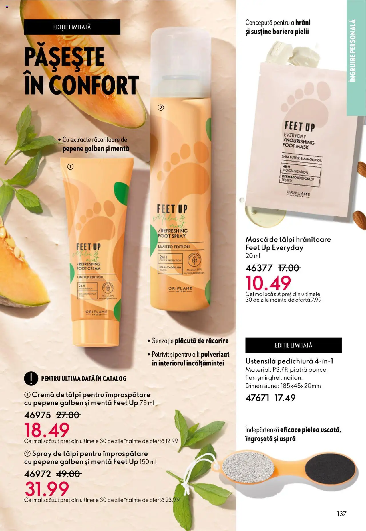 Catalog Oriflame 1 - 20 Octombrie 2025 | Pagina 137 | Produse: Pepene Galben, Cremă