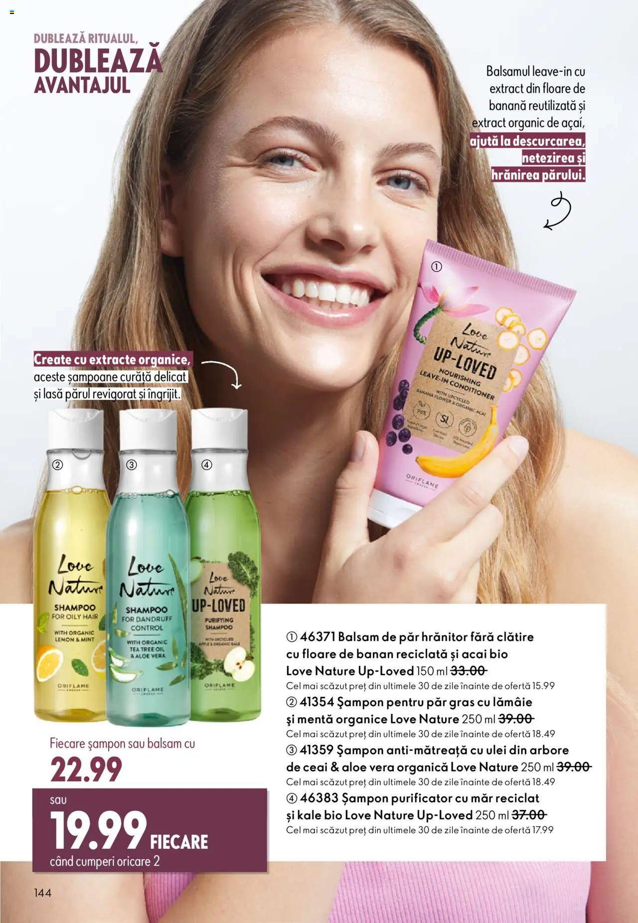 Catalog Oriflame 1 - 20 Octombrie 2025 | Pagina 144 | Produse: Șampon, Ulei, Ceai, Lămâie