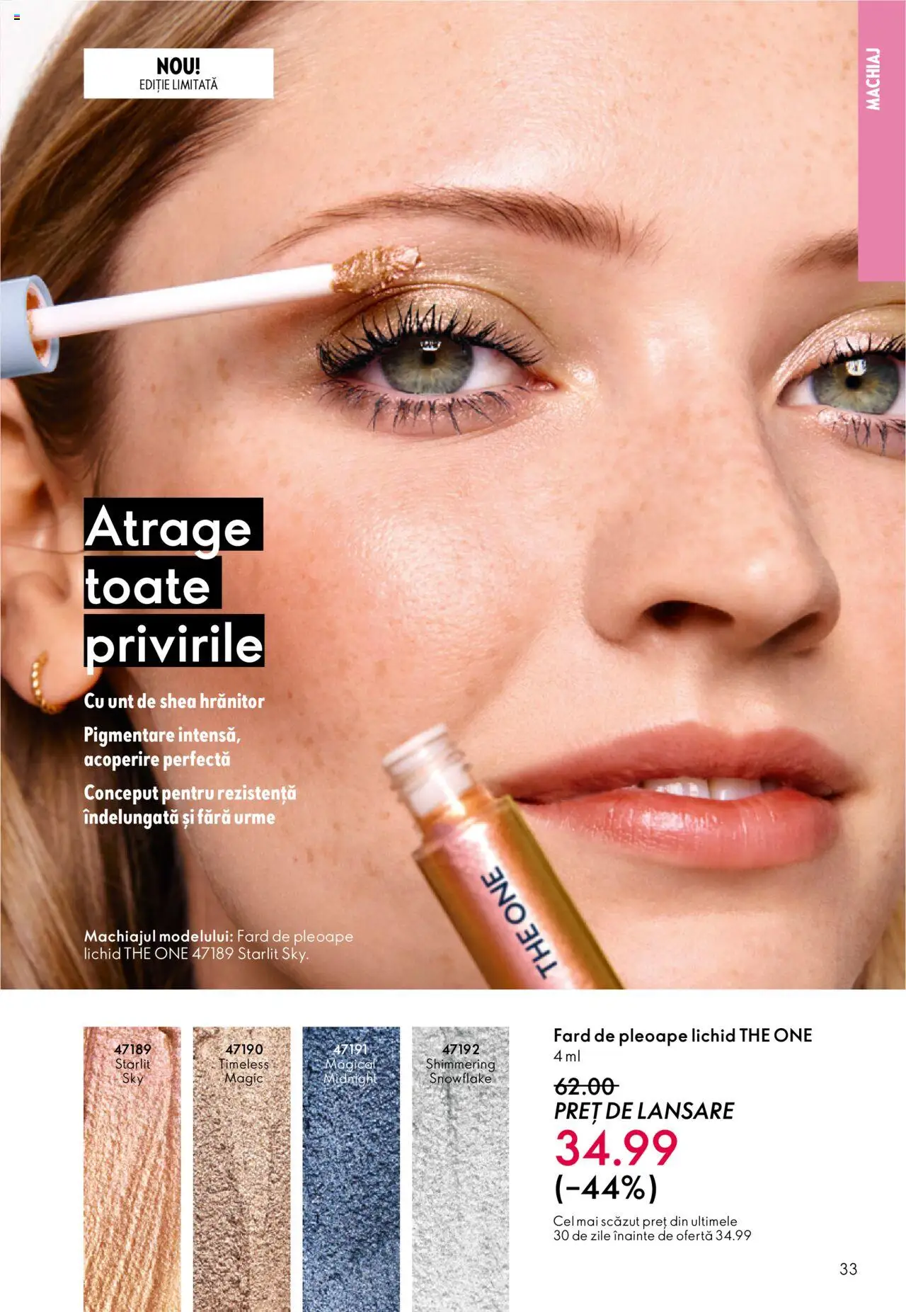 Catalog Oriflame 1 - 20 Octombrie 2025 | Pagina 33 | Produse: Machiaj, Fard de pleoape, Unt