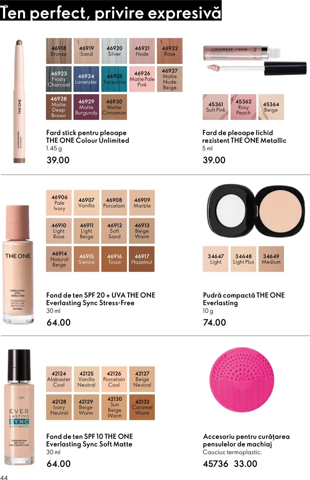 Catalog Oriflame 1 - 20 Octombrie 2025 | Pagina 44 | Produse: Fond de ten, Machiaj, Pudră, Fard de pleoape