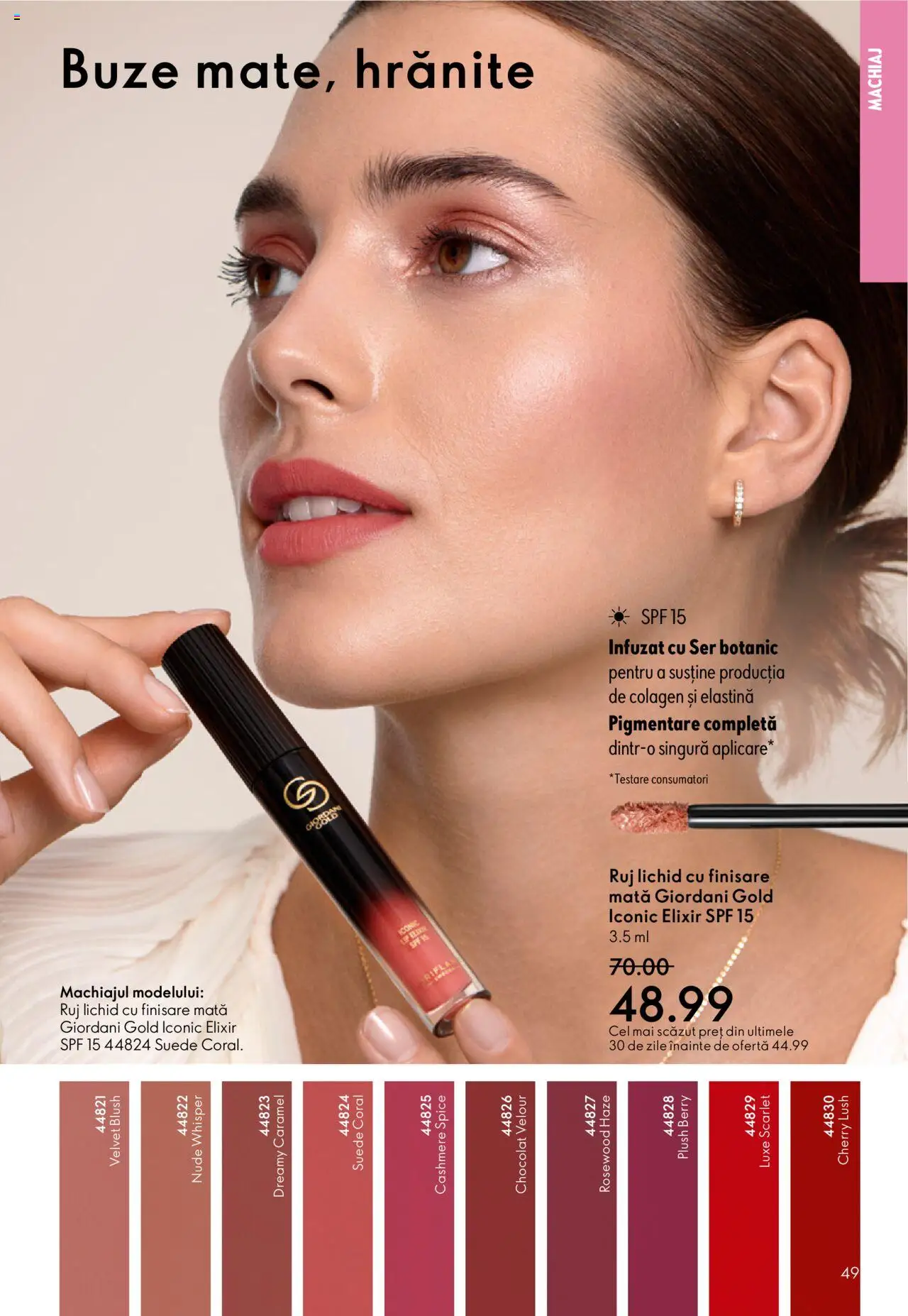 Catalog Oriflame 1 - 20 Octombrie 2025 | Pagina 49 | Produse: Elixir, Machiaj, Blush, Ruj