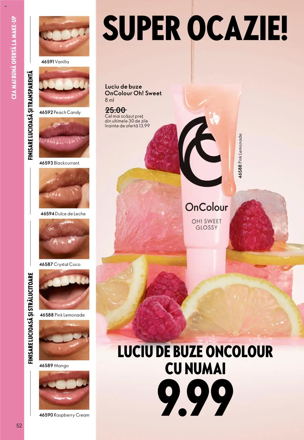 Catalog Oriflame 1 - 20 Octombrie 2025 | Pagina 52 | Produse: Luciu de buze, Mango