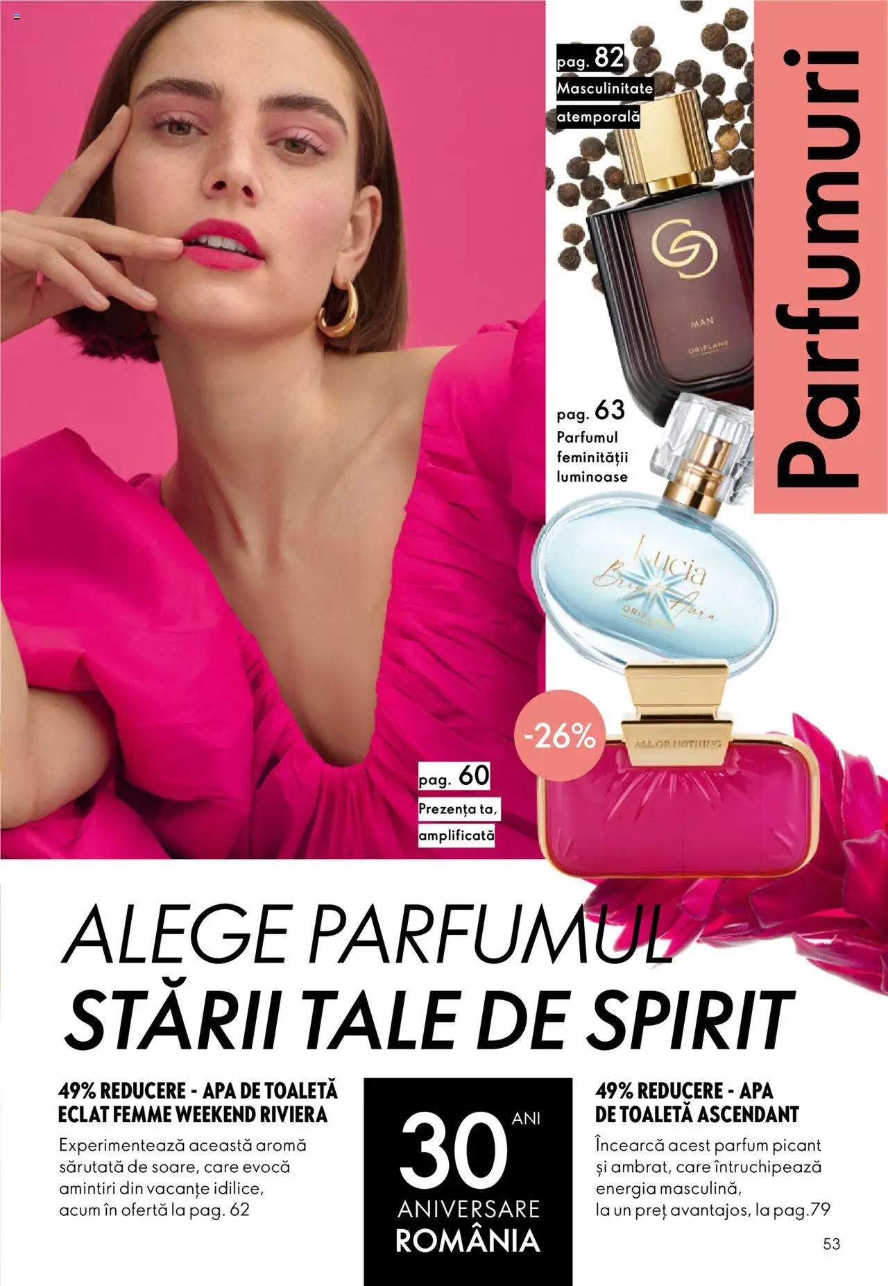Catalog Oriflame 1 - 20 Octombrie 2025 | Pagina 53 | Produse: Toaletă, Parfum, Apă de toaletă, Apă