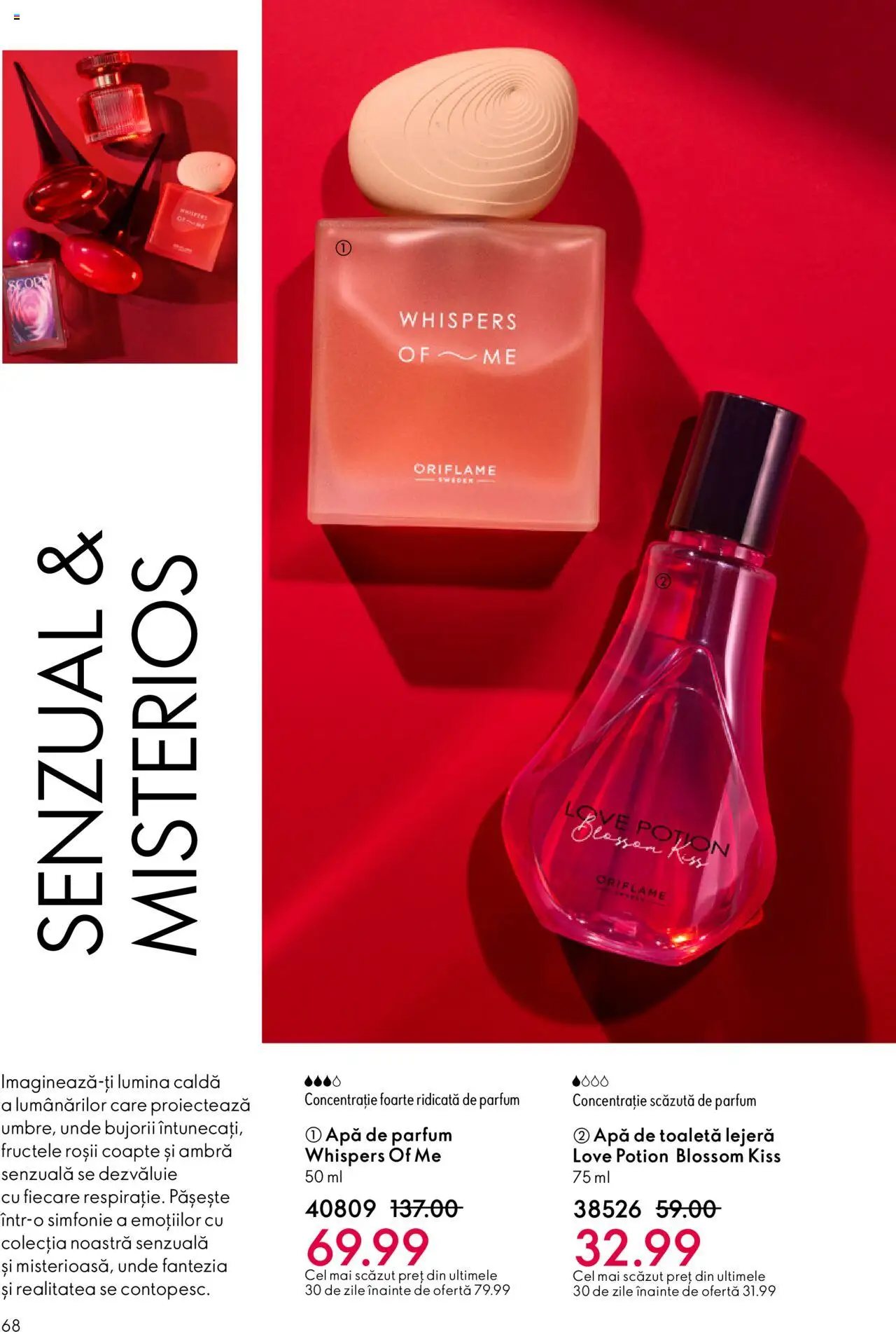 Catalog Oriflame 1 - 20 Octombrie 2025 | Pagina 68 | Produse: Tavuk suyu, Toaletă, Parfum, Apă